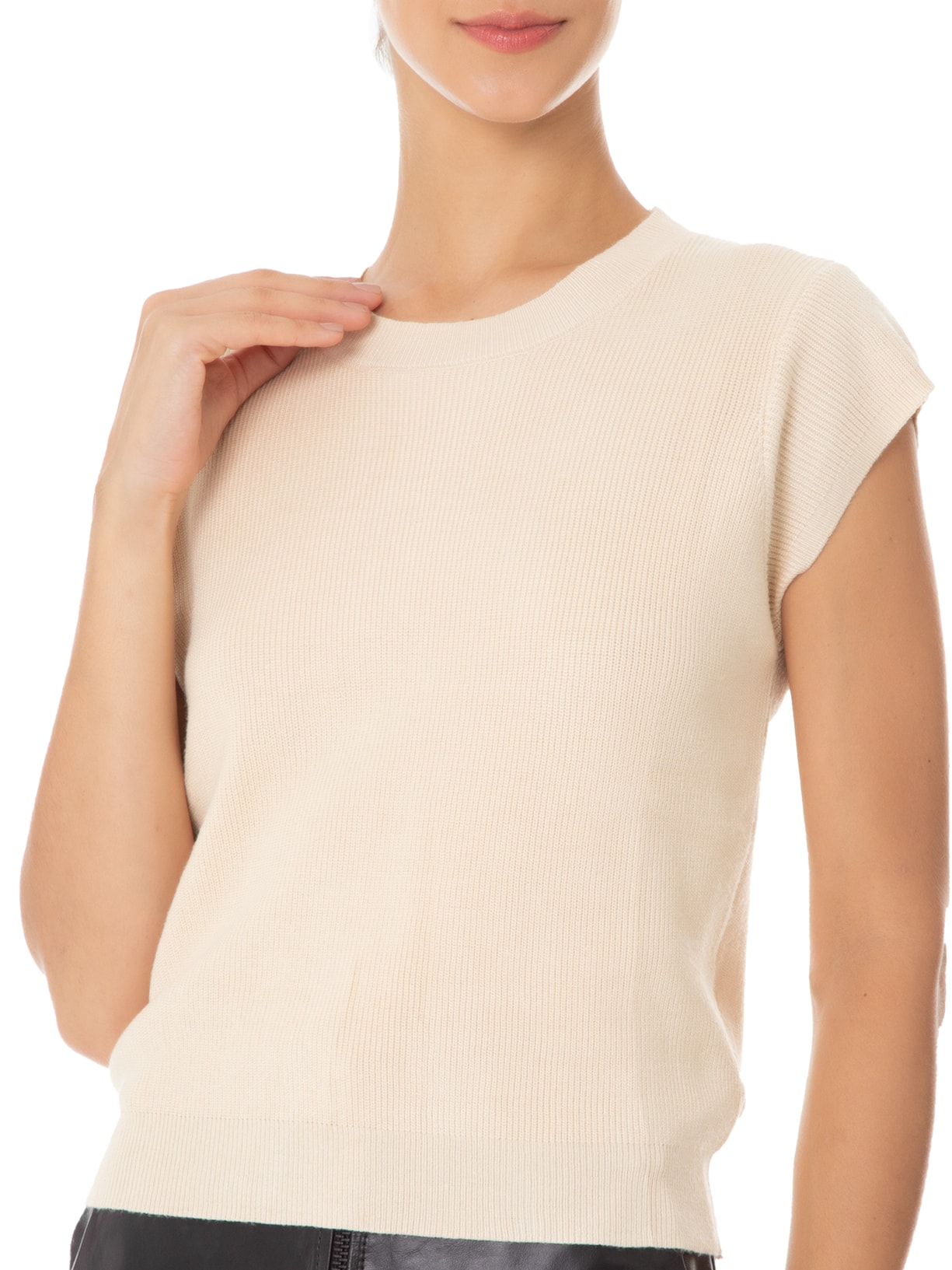 Blusa Feminina Tricot Bege '2Essential