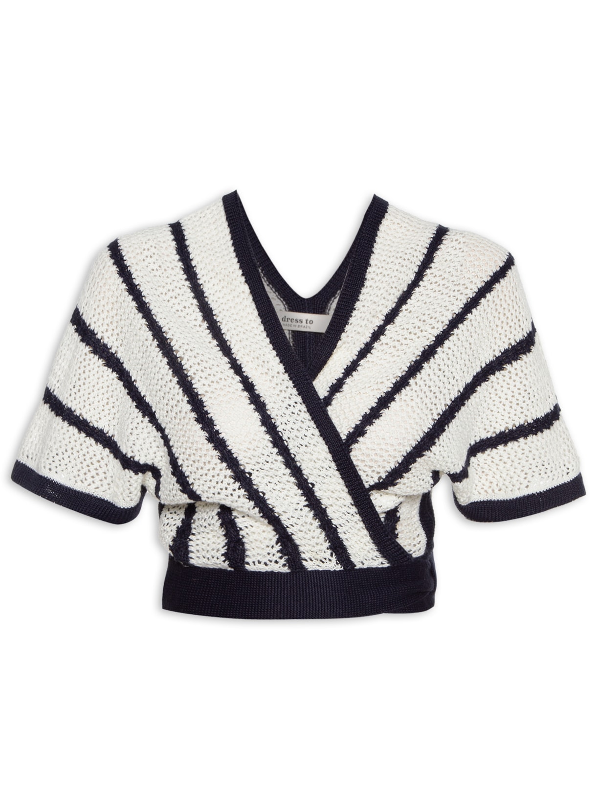 Blusa Feminina Tricot Bicolor - Azul