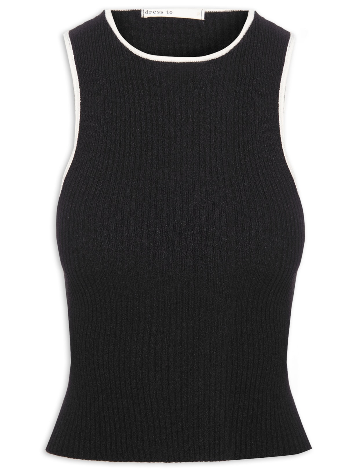 Blusa Feminina Tricot Bicolor - Preto