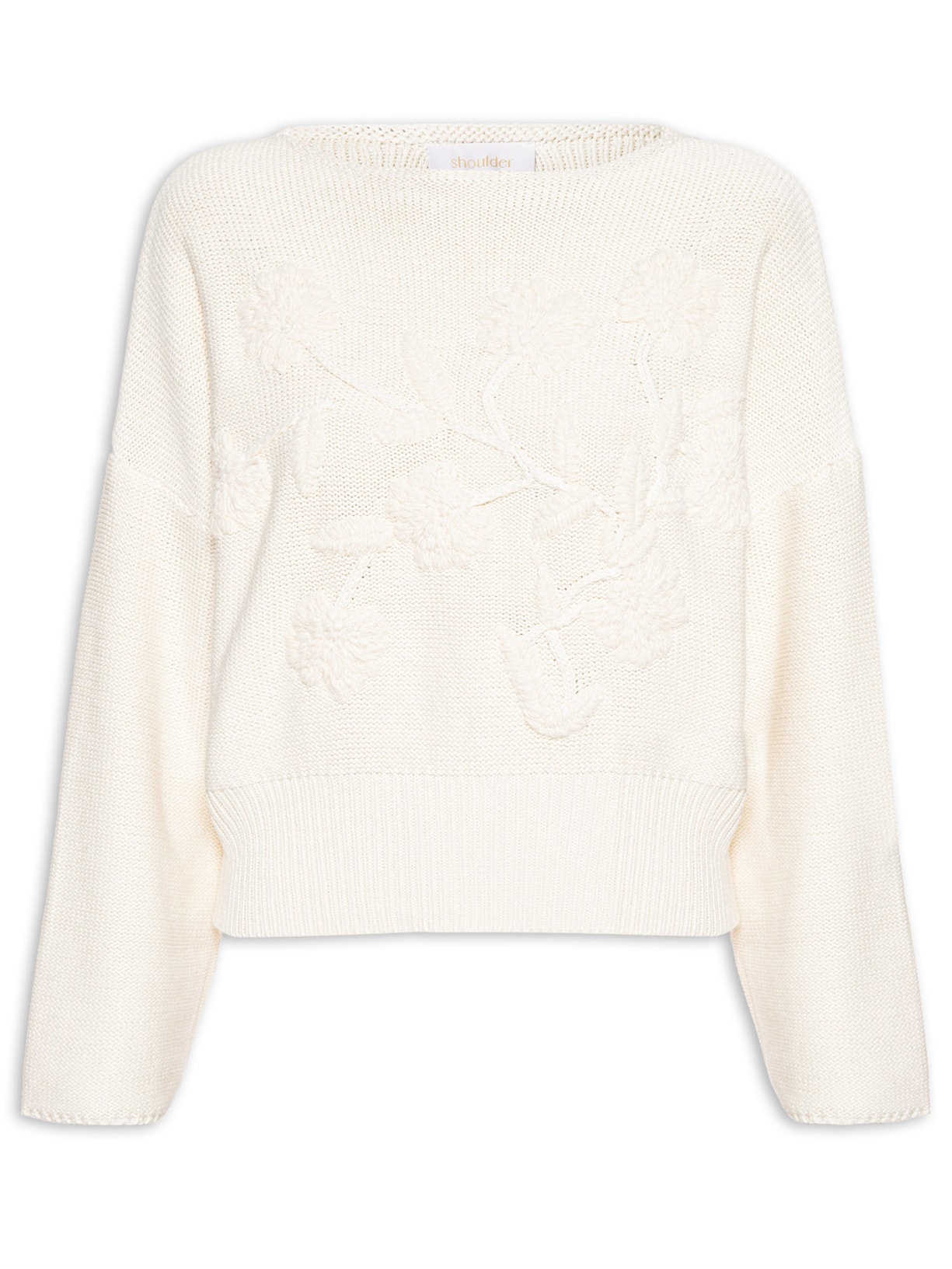 Blusa Feminina Tricot Bordado - Bege