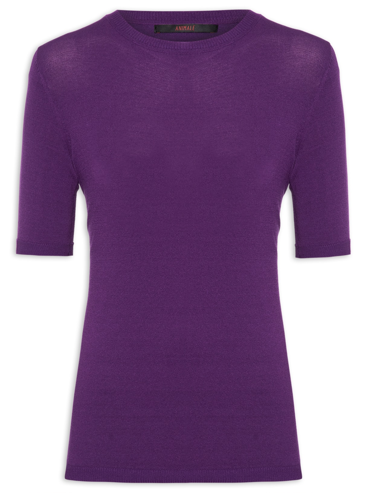 Blusa Feminina Tricot Camiseta Básica - Roxo