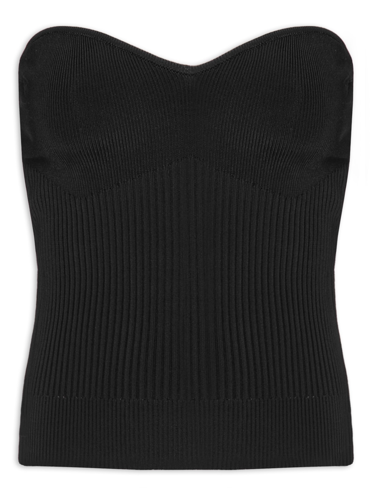 Blusa Feminina Tricot Canelado Iris - Preto