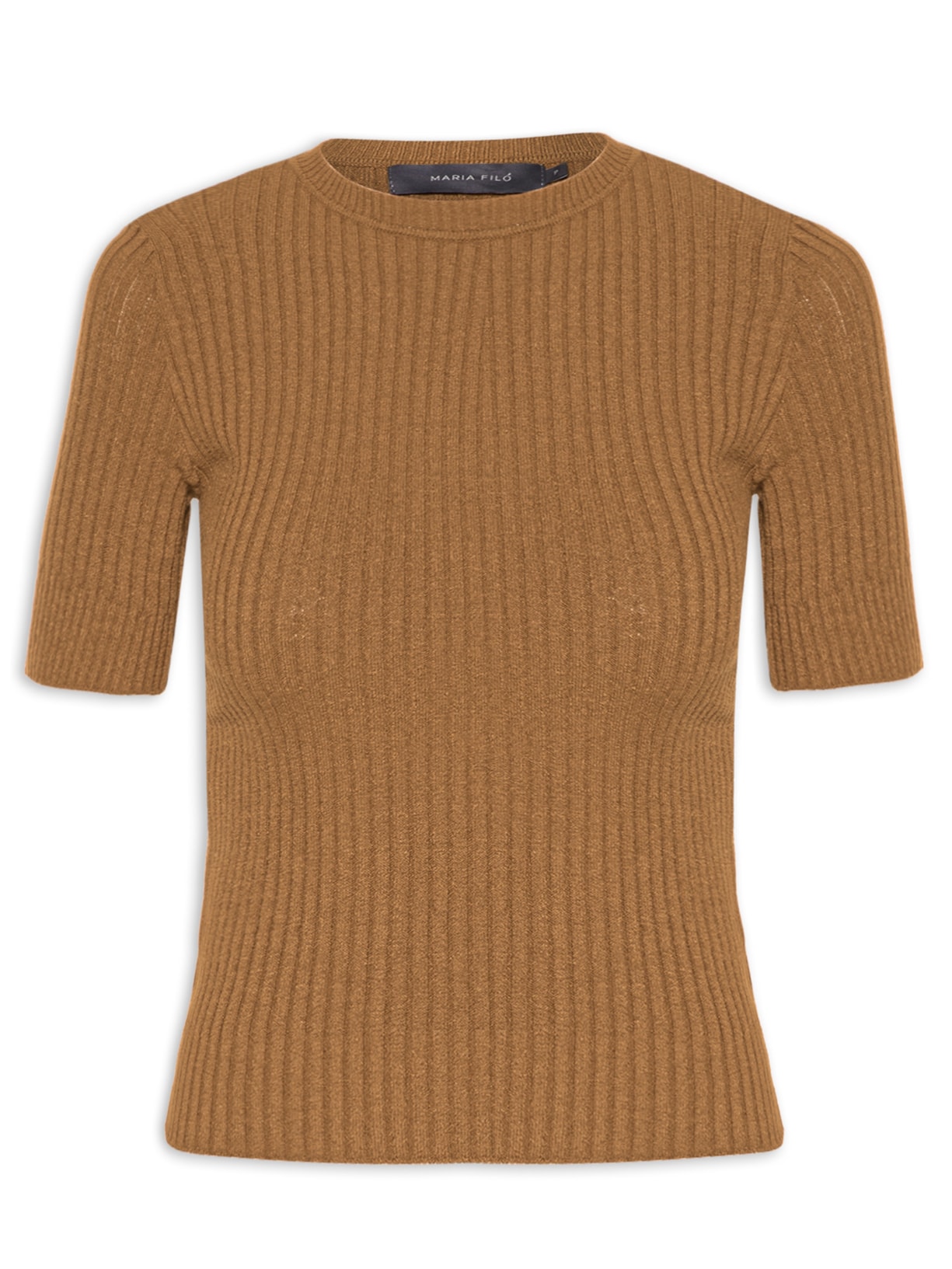 Blusa Feminina Tricot Canelado - Marrom