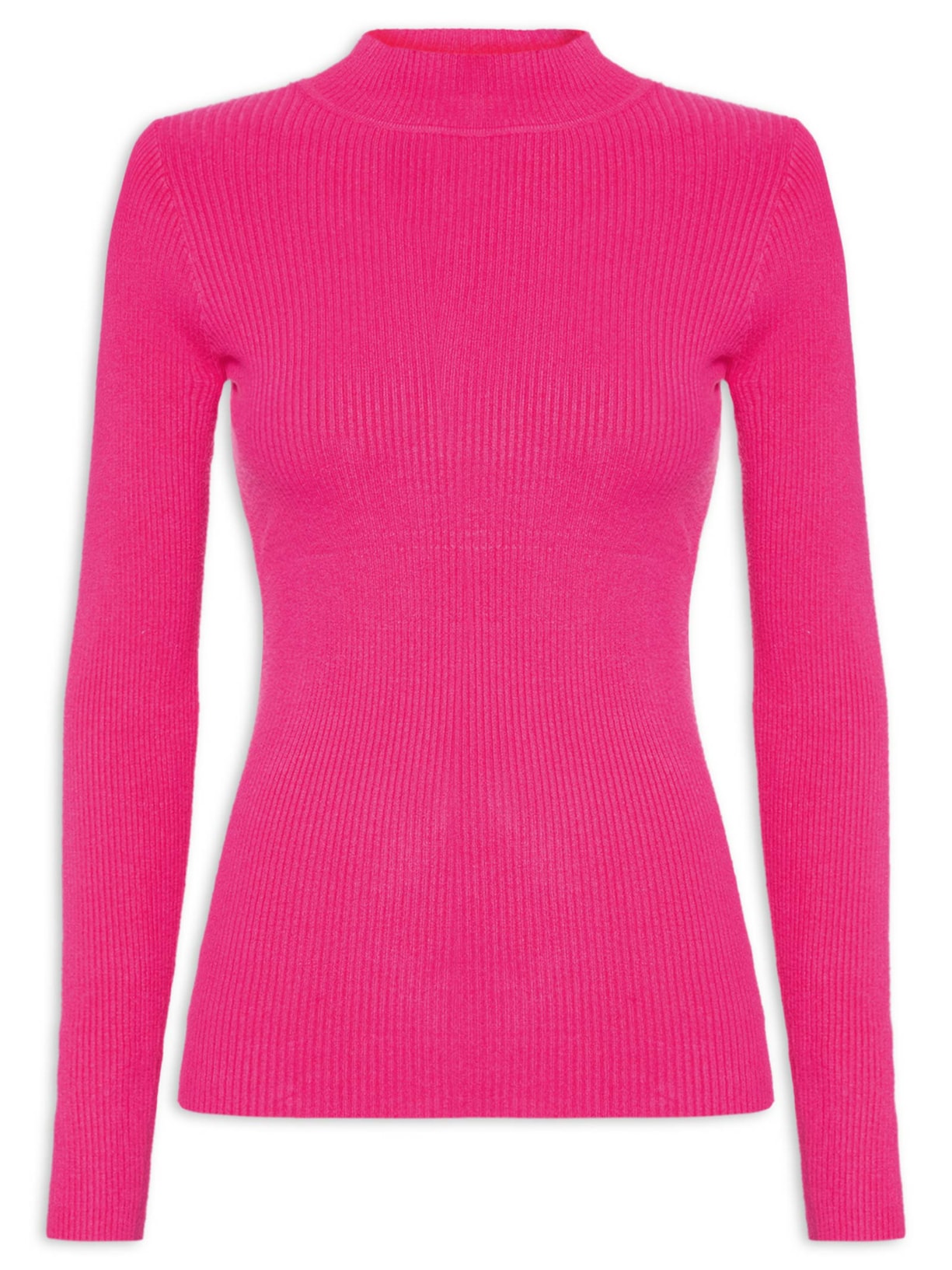 Blusa Feminina Tricot Canelado - Rosa