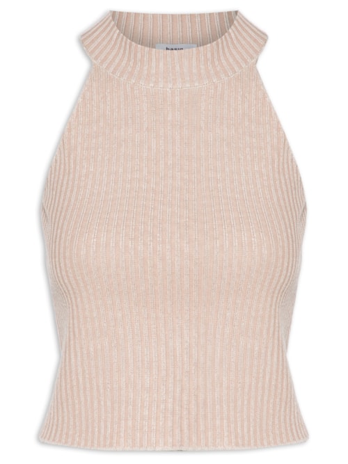 Blusa Feminina Tricot Cava Americana - Bege