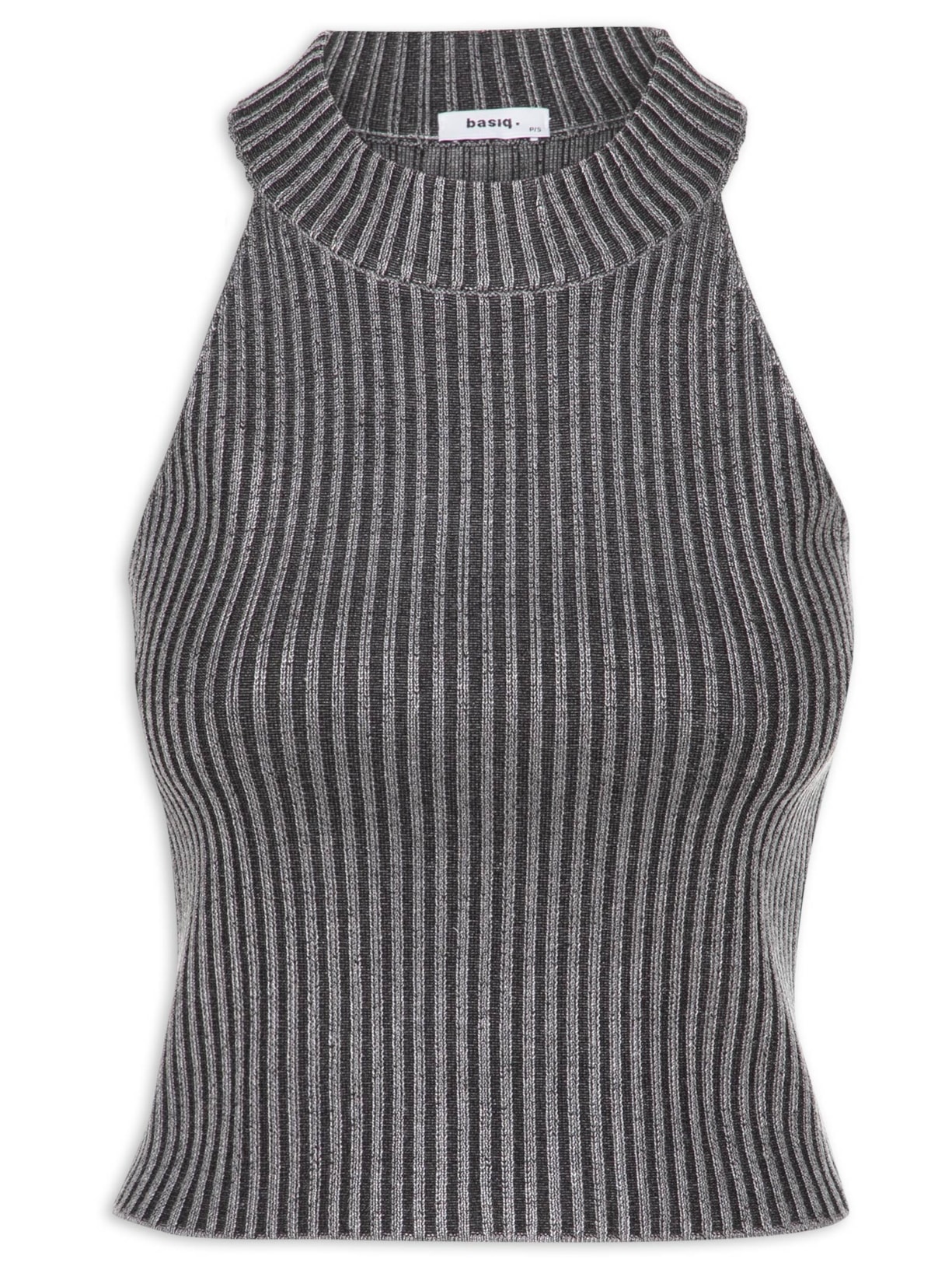 Blusa Feminina Tricot Cava Americana - Preto