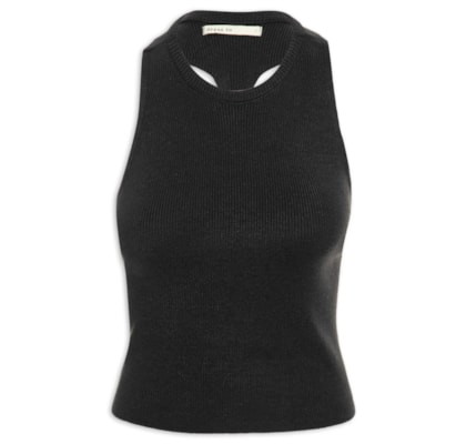 Blusa Feminina Tricot Cavada - Preto