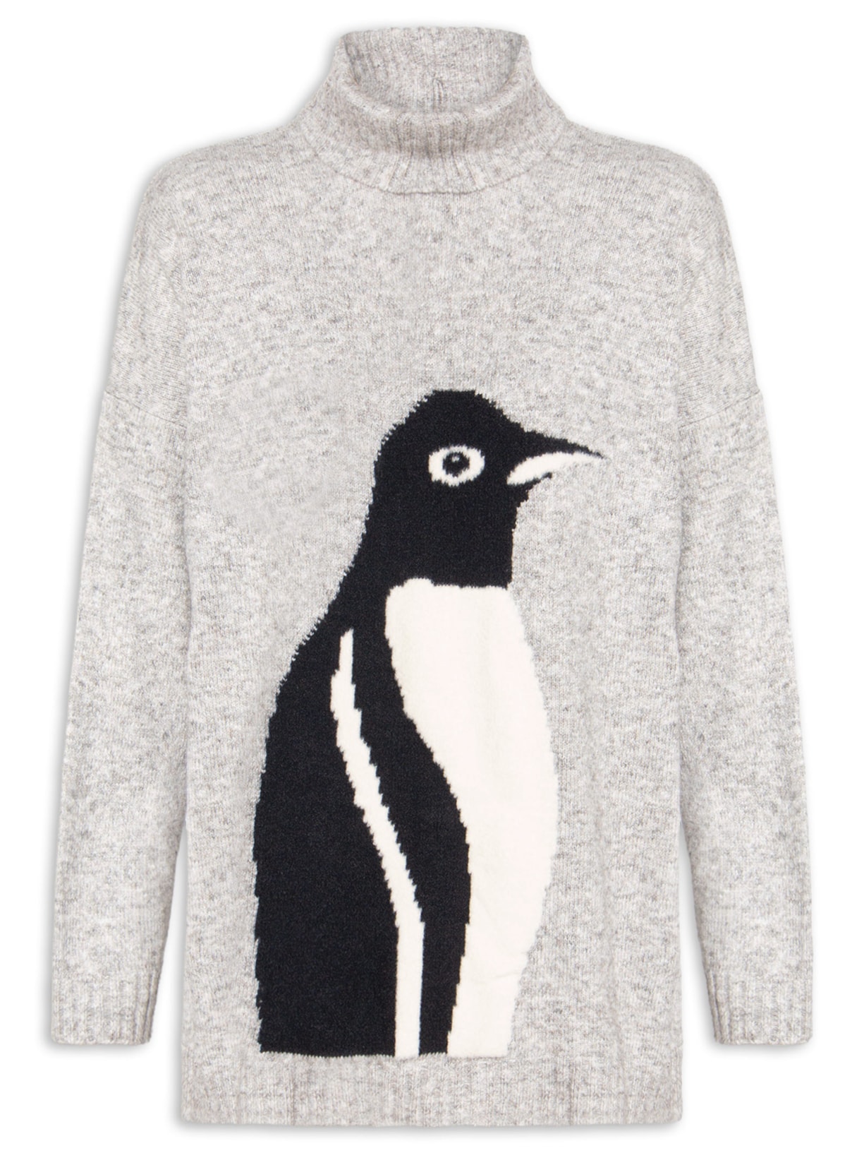 Blusa Feminina Tricot Cinza Anselmi