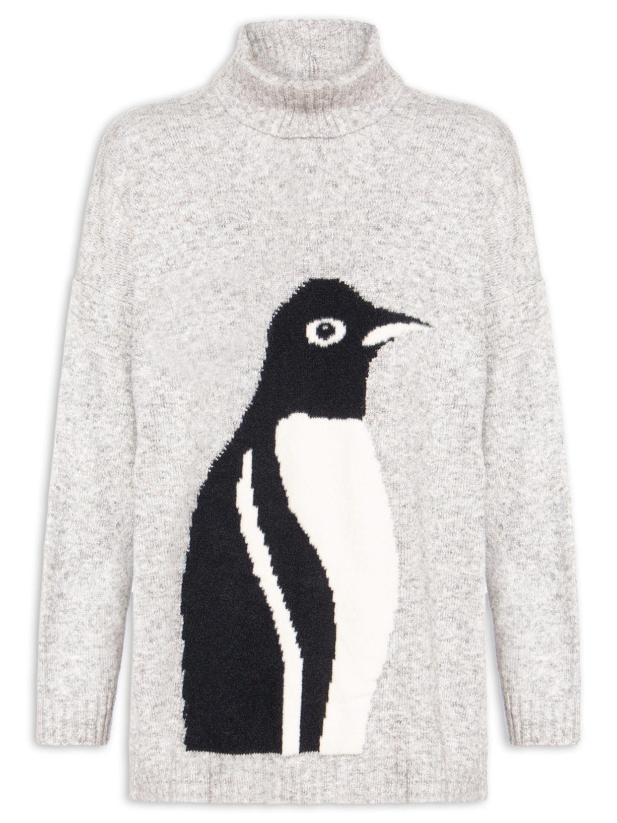 Blusa Feminina Tricot Cinza Anselmi