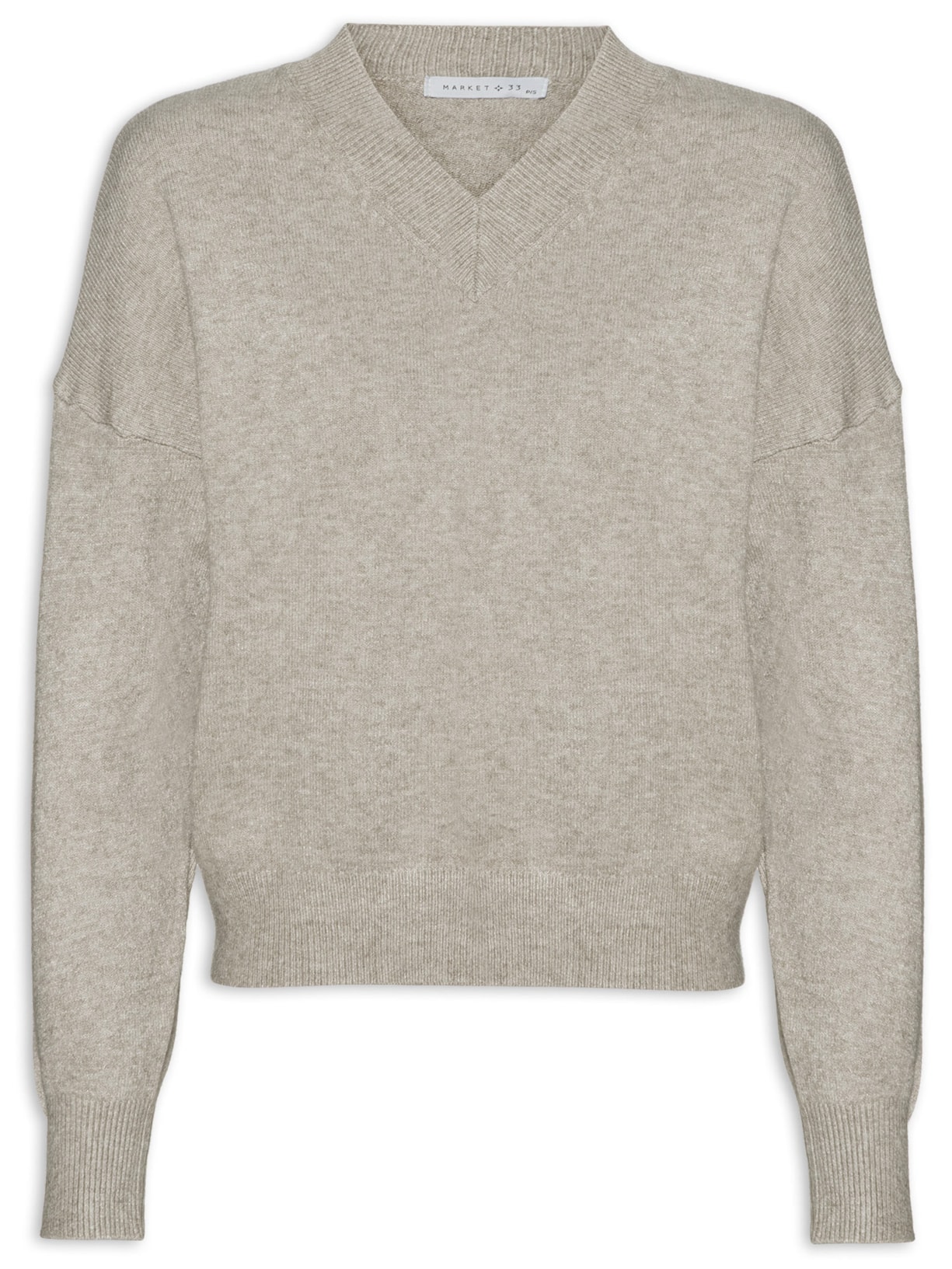 Blusa Feminina Tricot Com Manga Longa - Bege