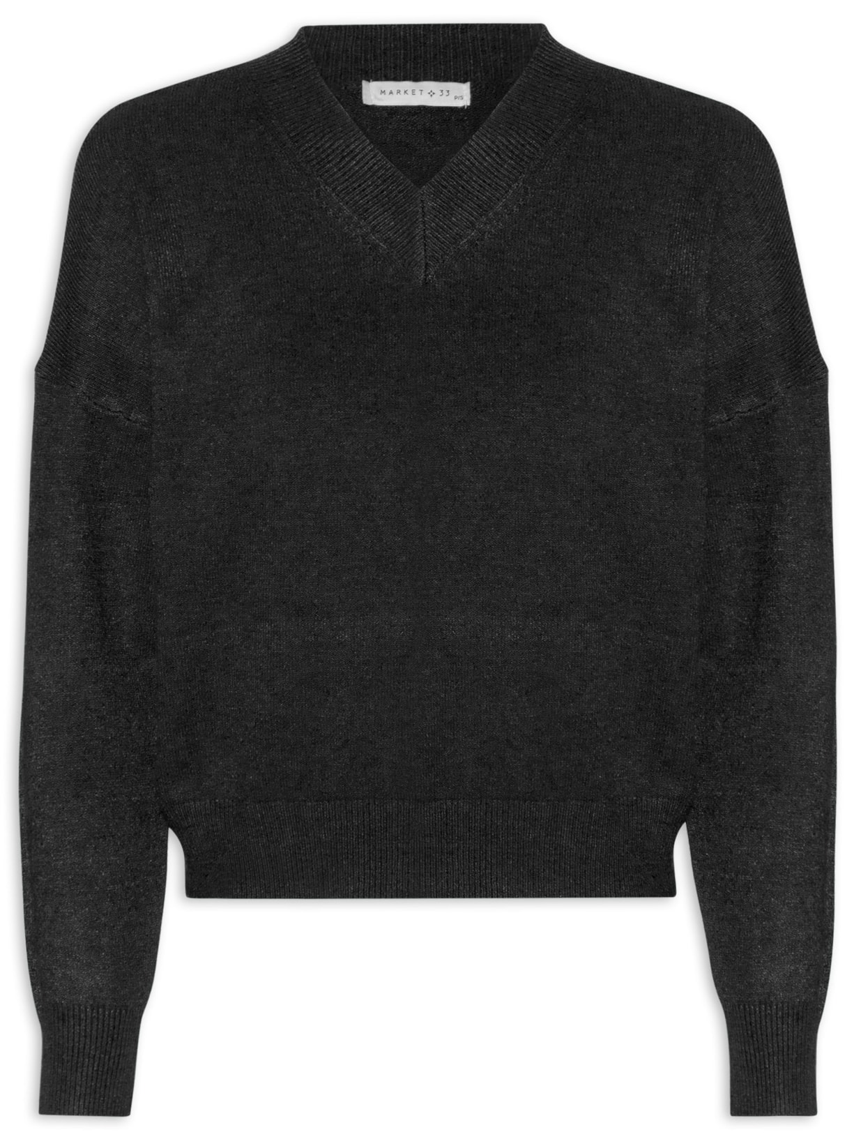 Blusa Feminina Tricot Com Manga Longa - Preto