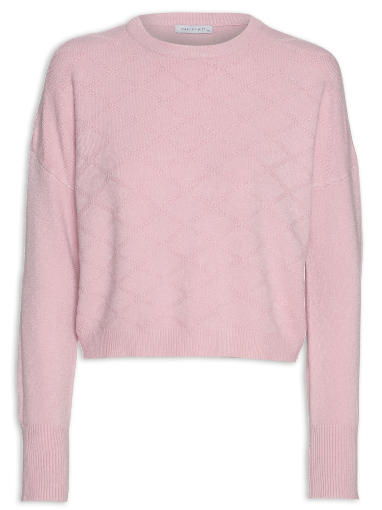 Blusa Feminina Tricot Com Manga Longa - Rosa