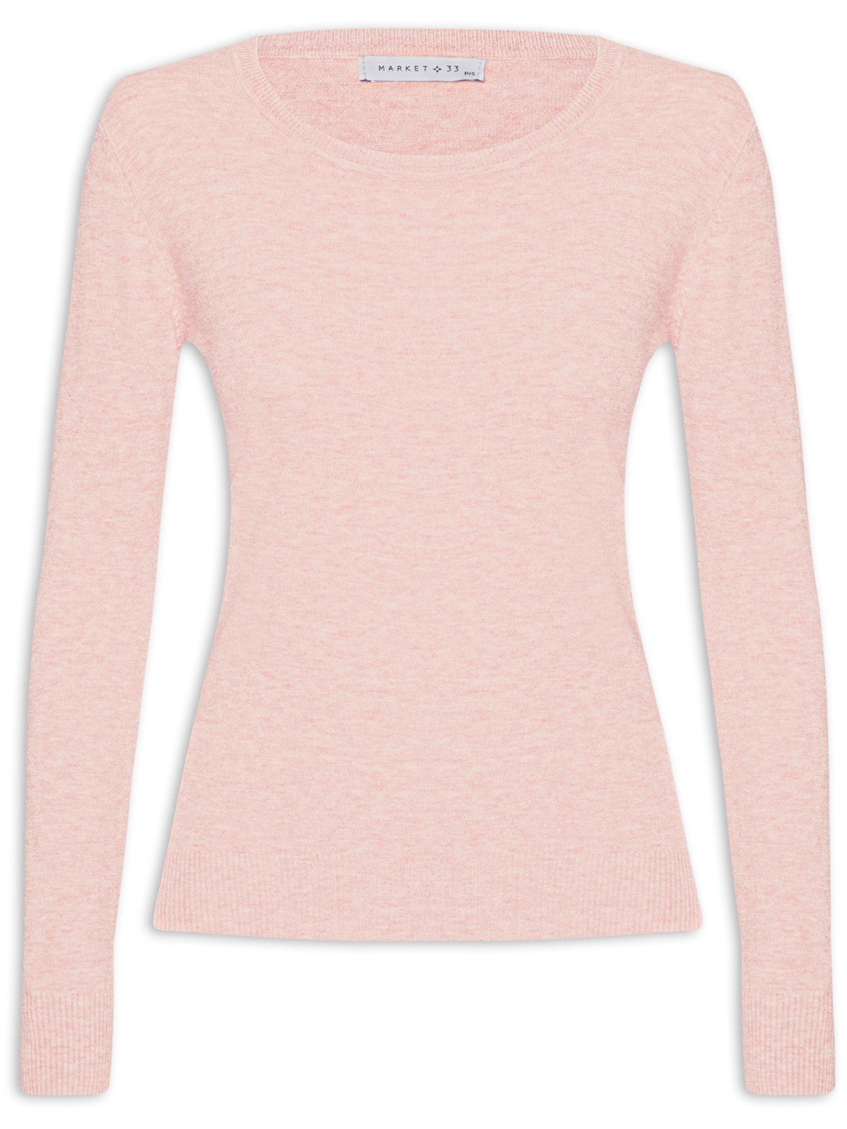 Blusa Feminina Tricot Com Manga Longa - Rosa