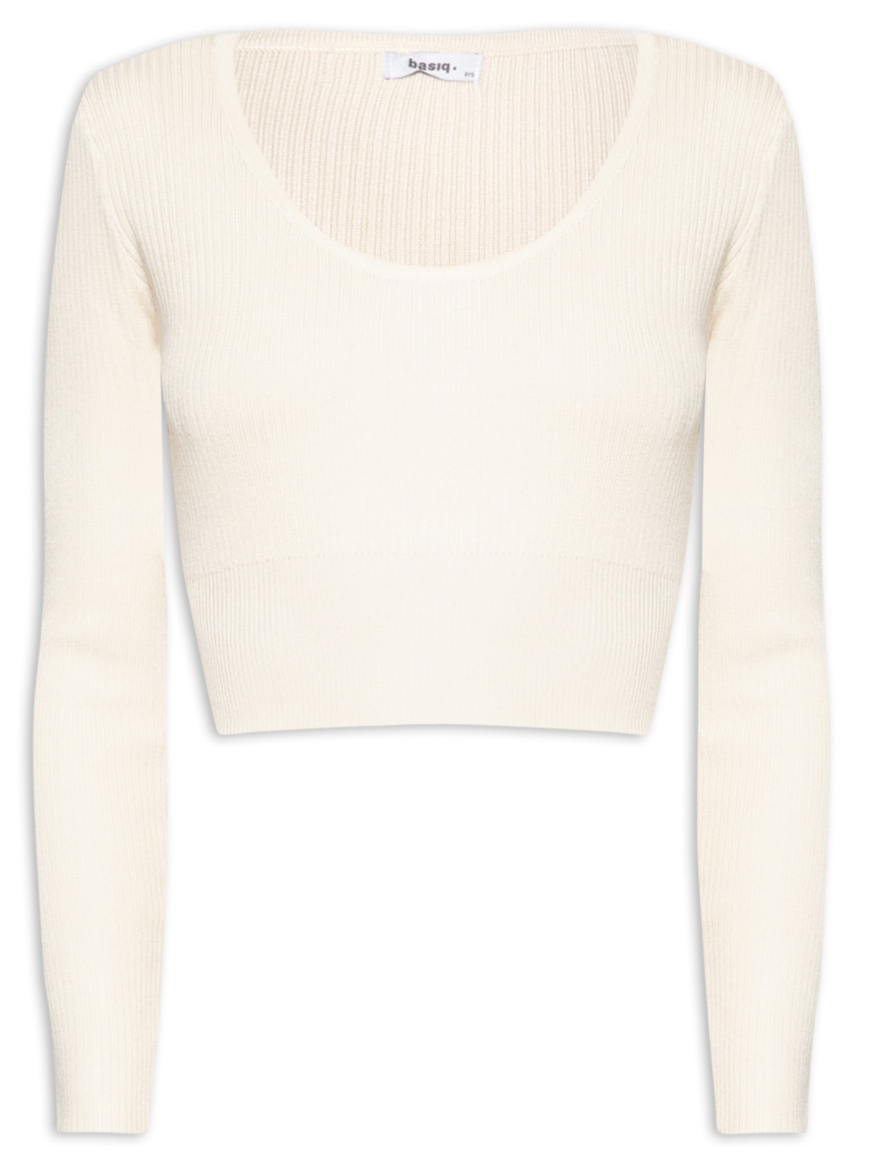 Blusa Feminina Tricot Com Recorte - Bege