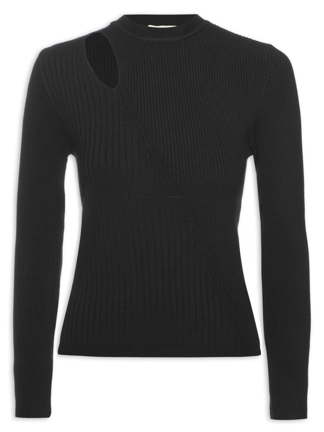 Blusa Feminina Tricot Cut Cut - Preto