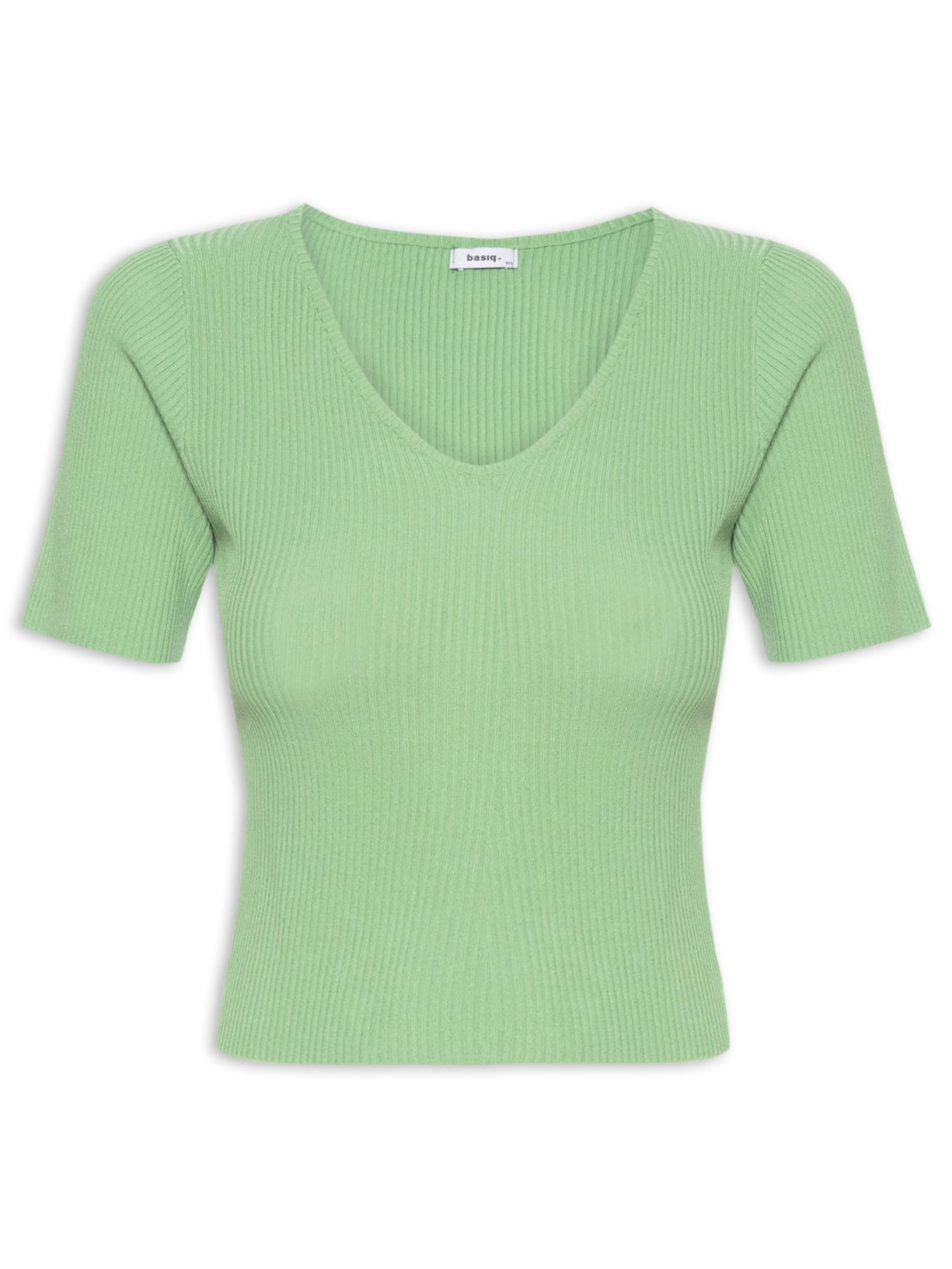Blusa Feminina Tricot Decote Em U - Verde