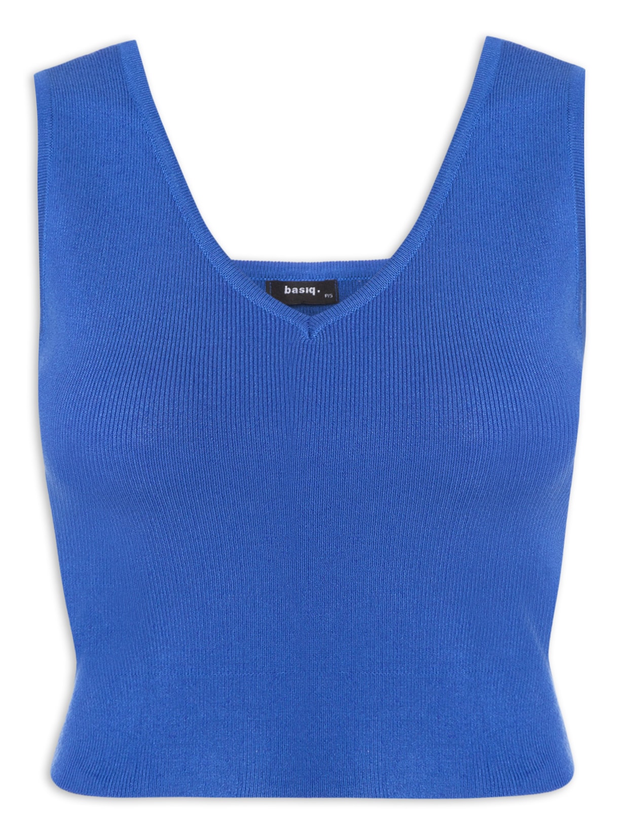 Blusa Feminina Tricot Decote Em V - Azul