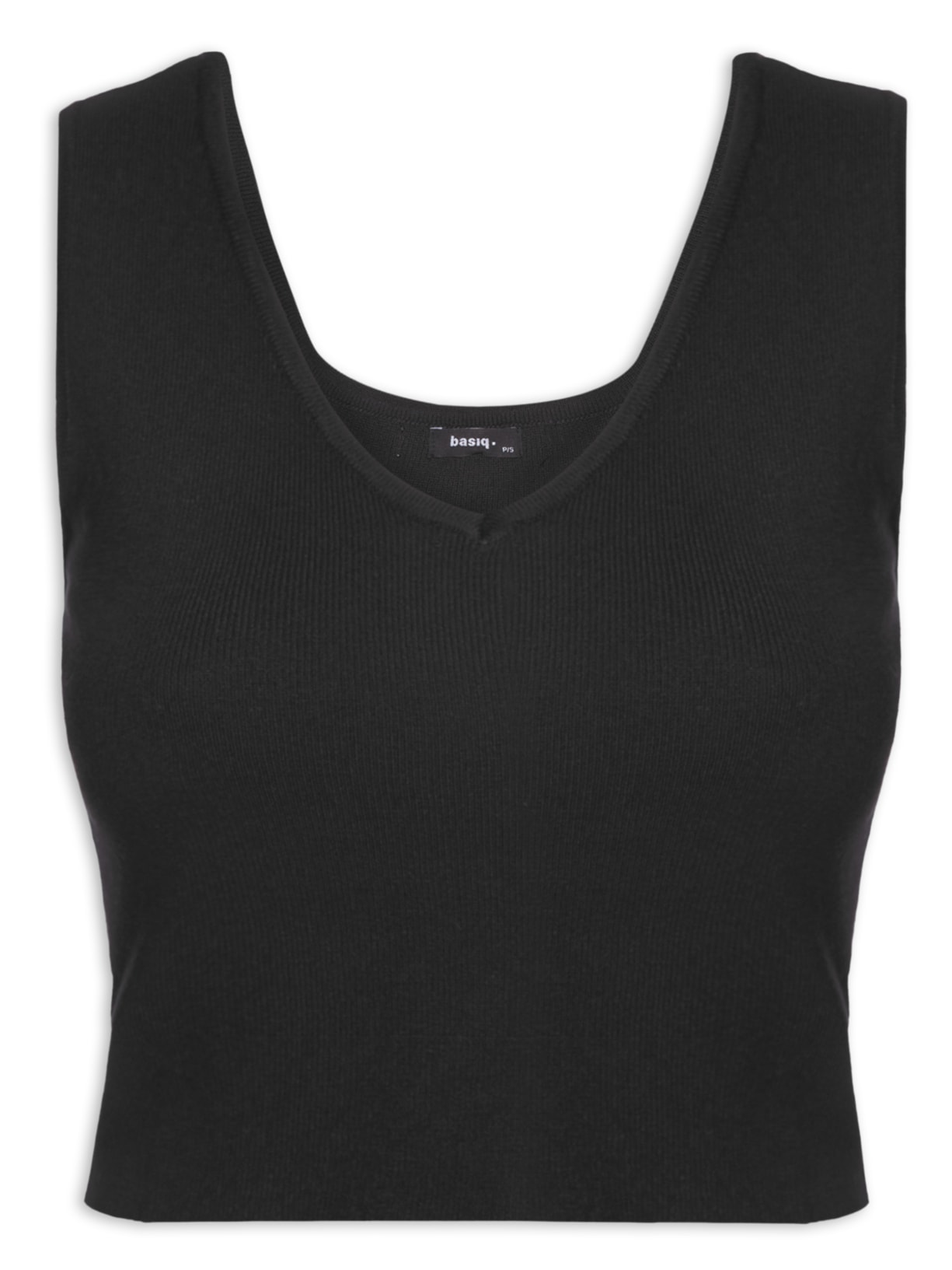 Blusa Feminina Tricot Decote Em V - Preto