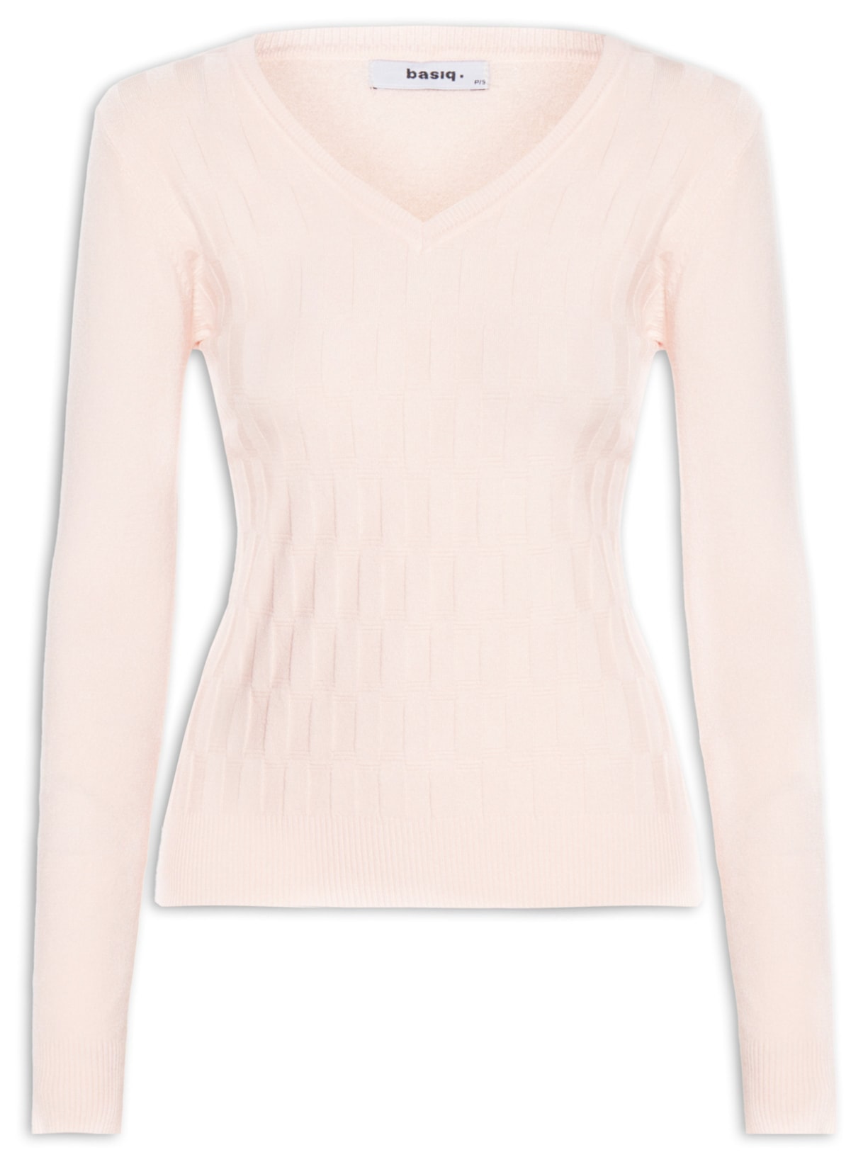 Blusa Feminina Tricot Decote Em V - Rosa