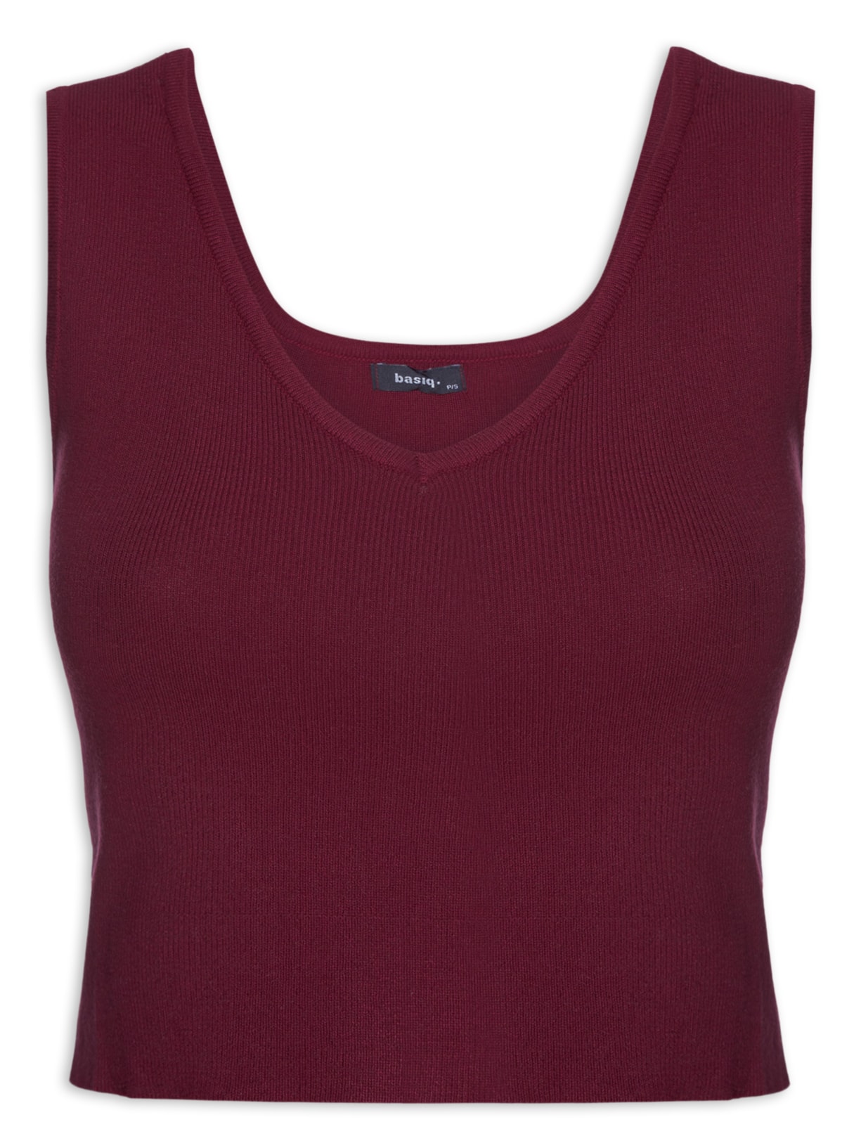 Blusa Feminina Tricot Decote Em V - Vinho