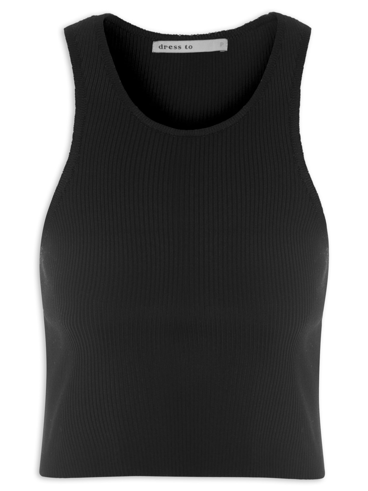 Blusa Feminina Tricot Decote Nadador - Preto