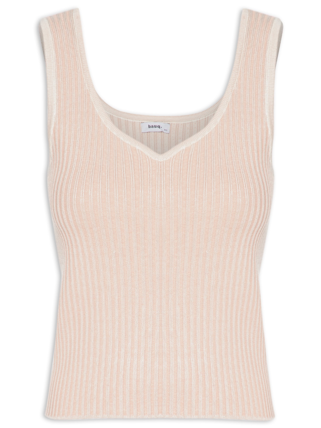 Blusa Feminina Tricot Decote V - Bege