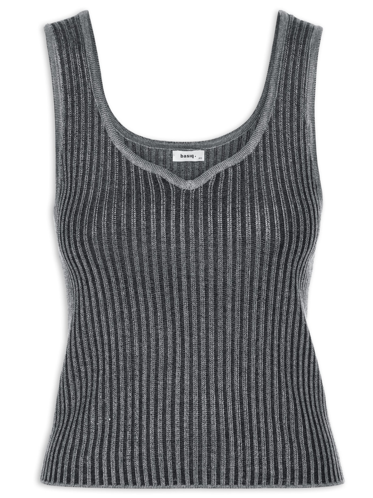 Blusa Feminina Tricot Decote V - Preto