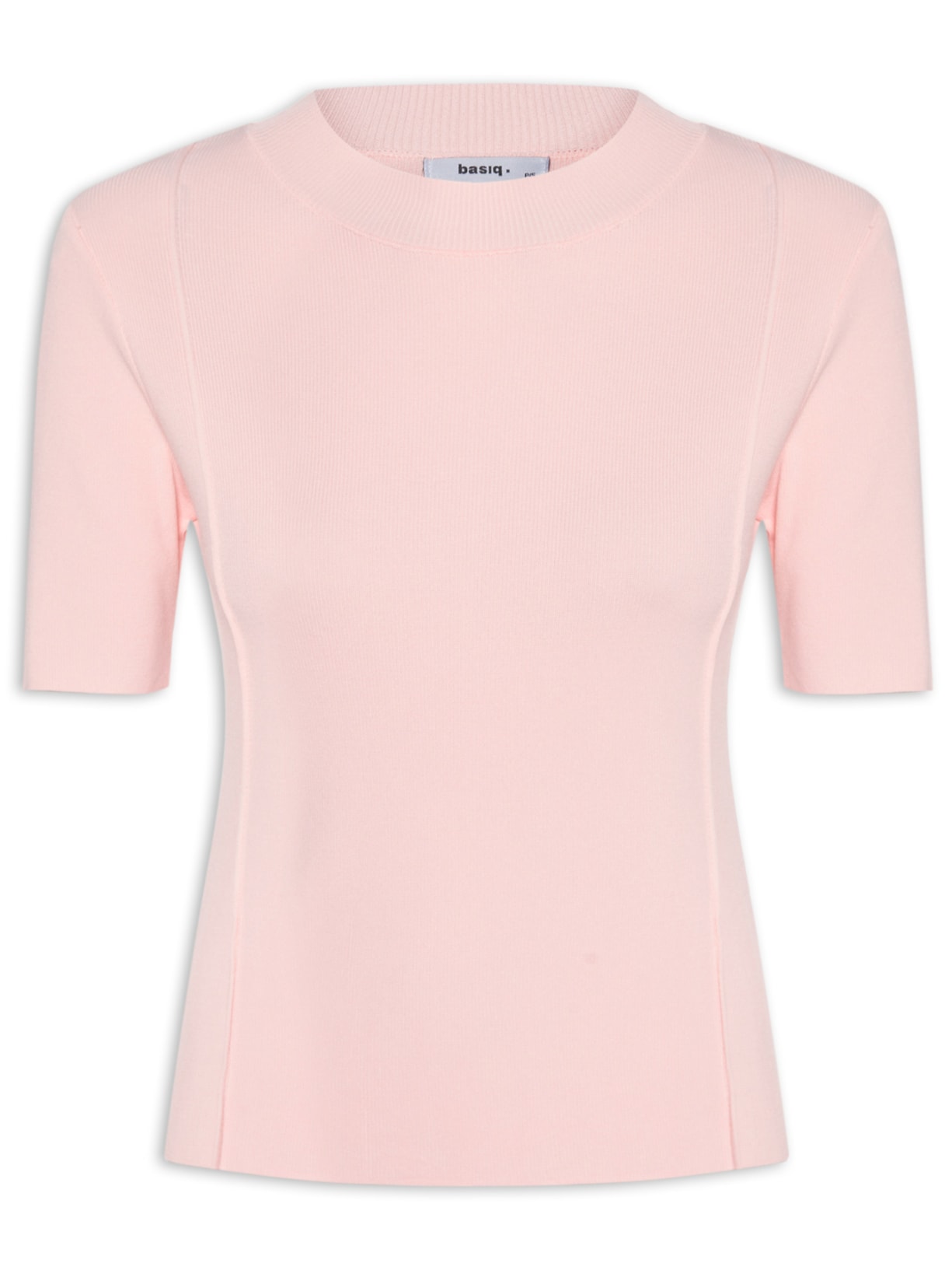 Blusa Feminina Tricot Detalhe Nervura - Rosa