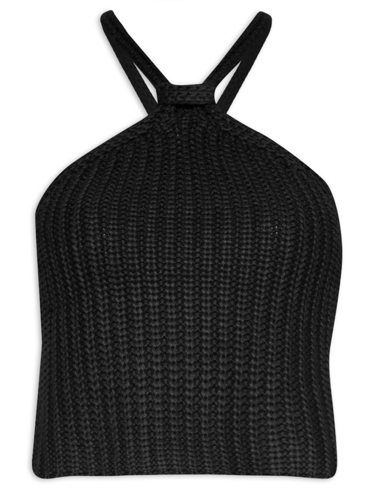 Blusa Feminina Tricot Detalhe Nó - Preto