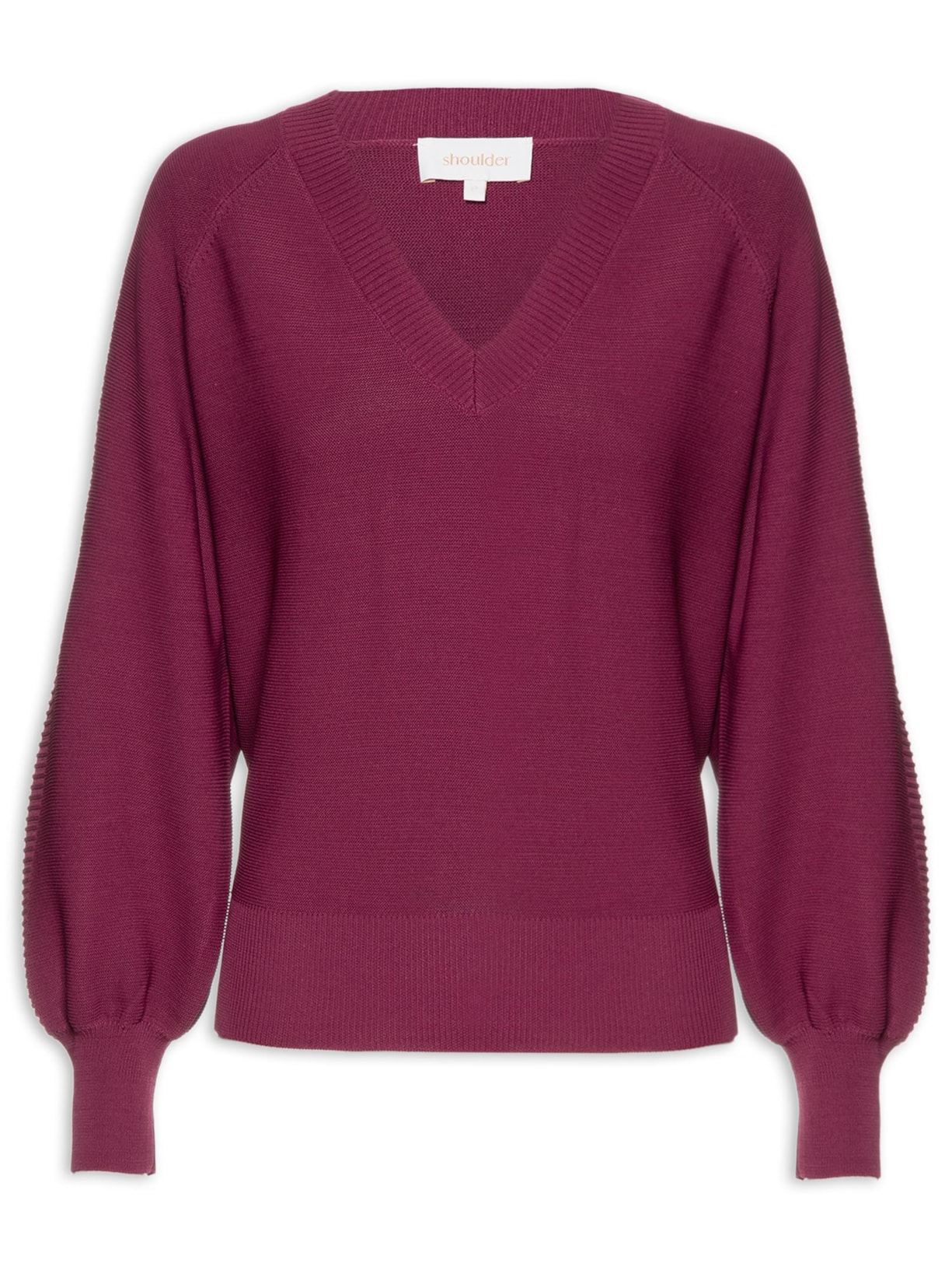 Blusa Feminina Tricot Detalhe - Vermelho