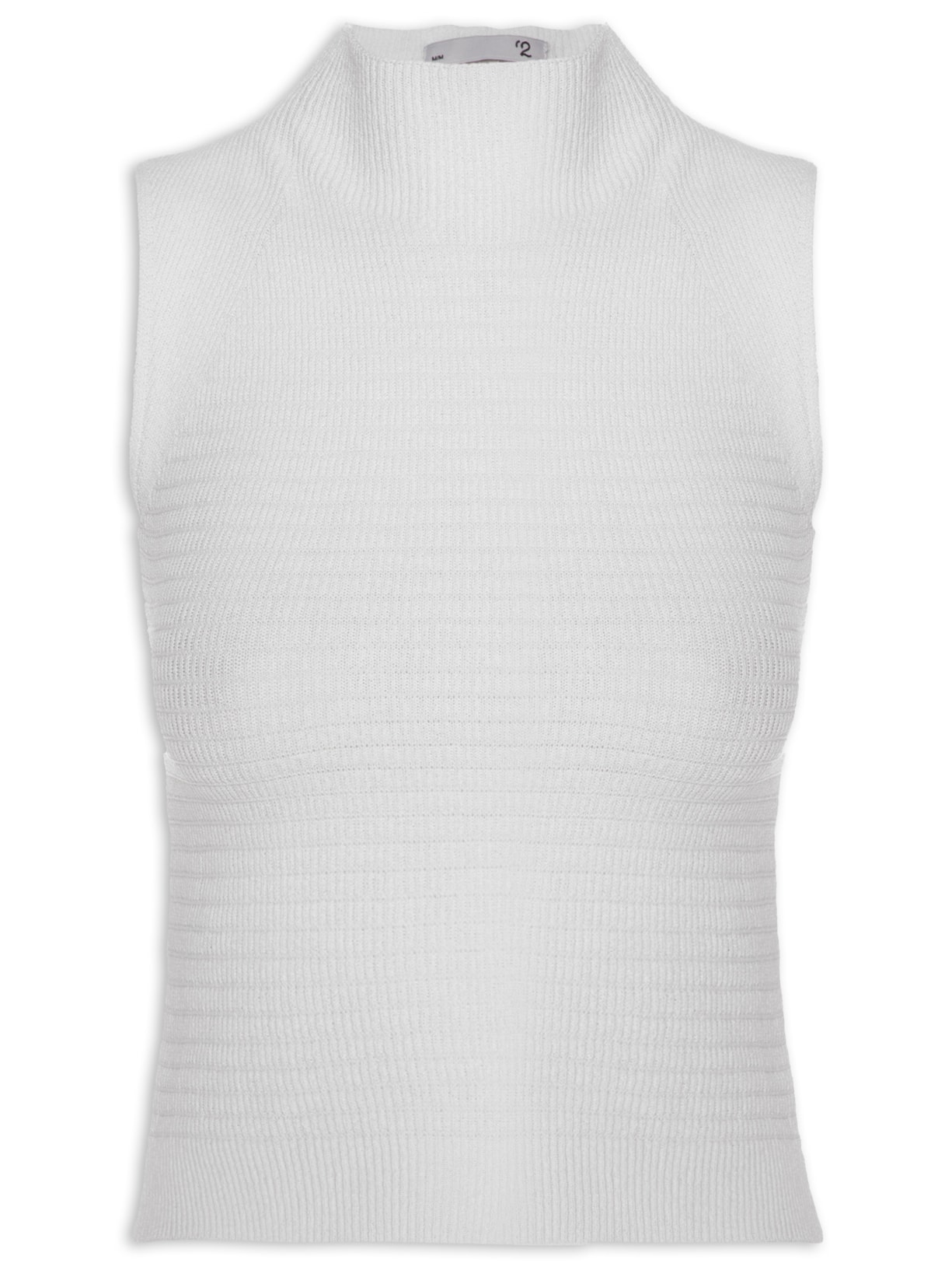 Blusa Feminina Tricot Gola Alta - Branco