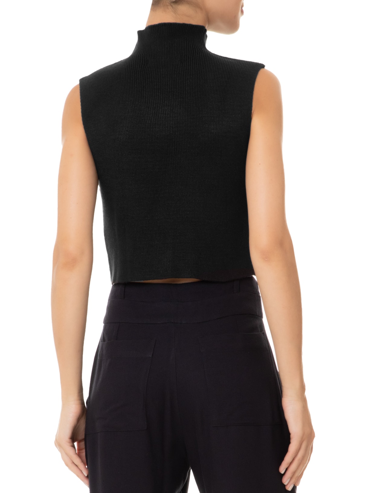 Blusa Feminina Tricot Gola Alta Preto Dress To