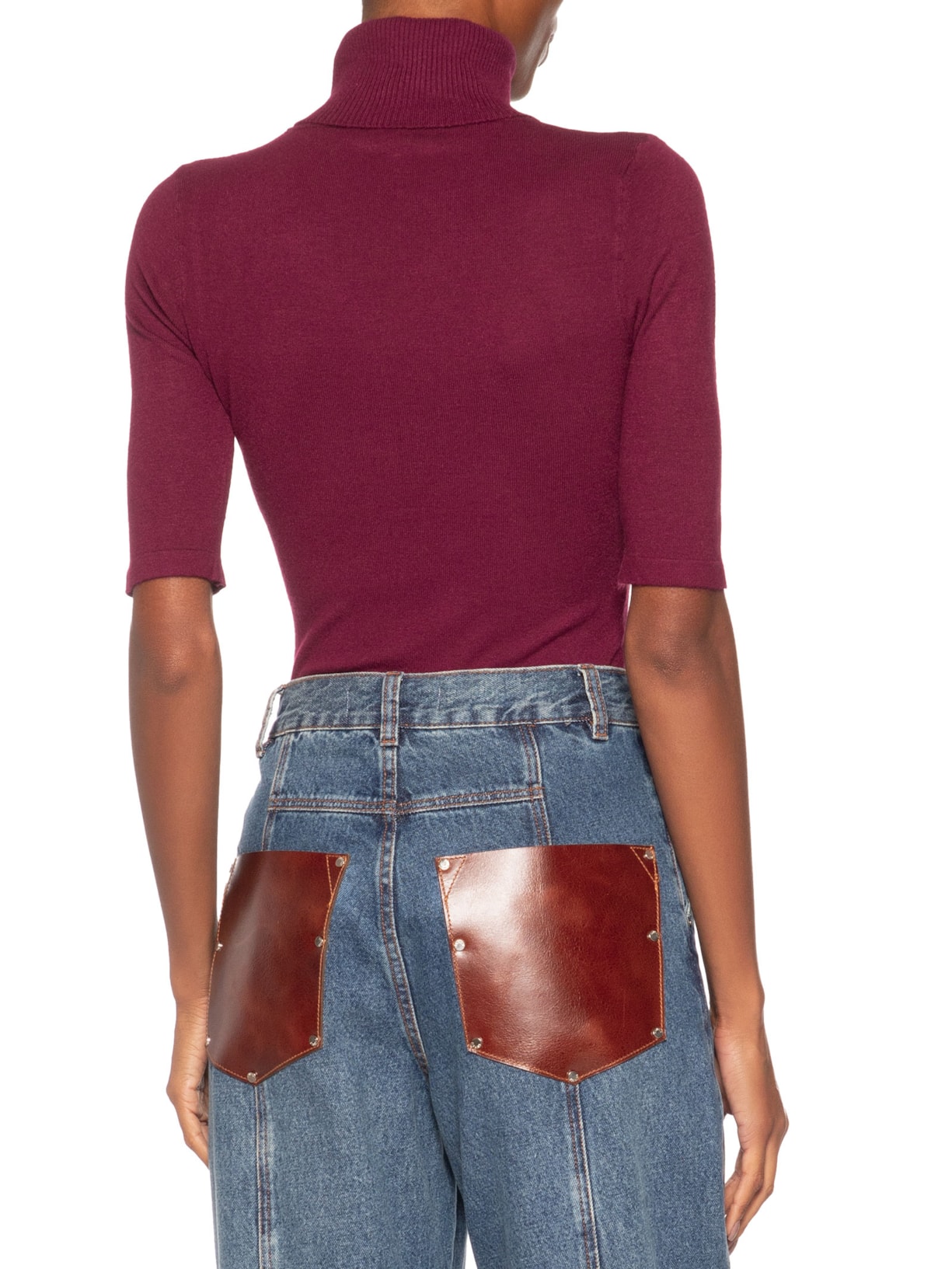 Blusa Feminina Tricot Gola Alta – Vermelho Basiq