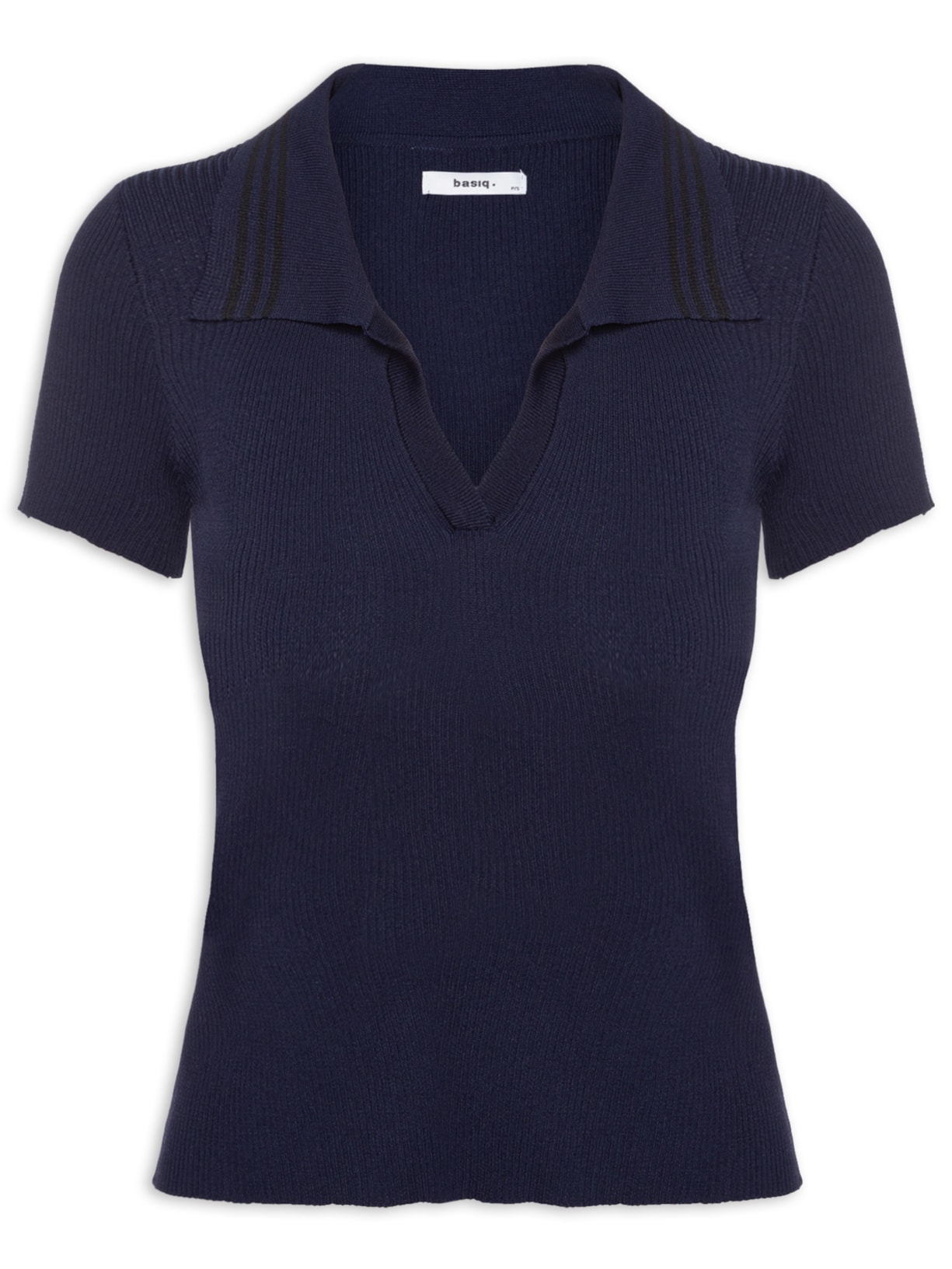 Blusa Feminina Tricot Gola Esporte - Azul