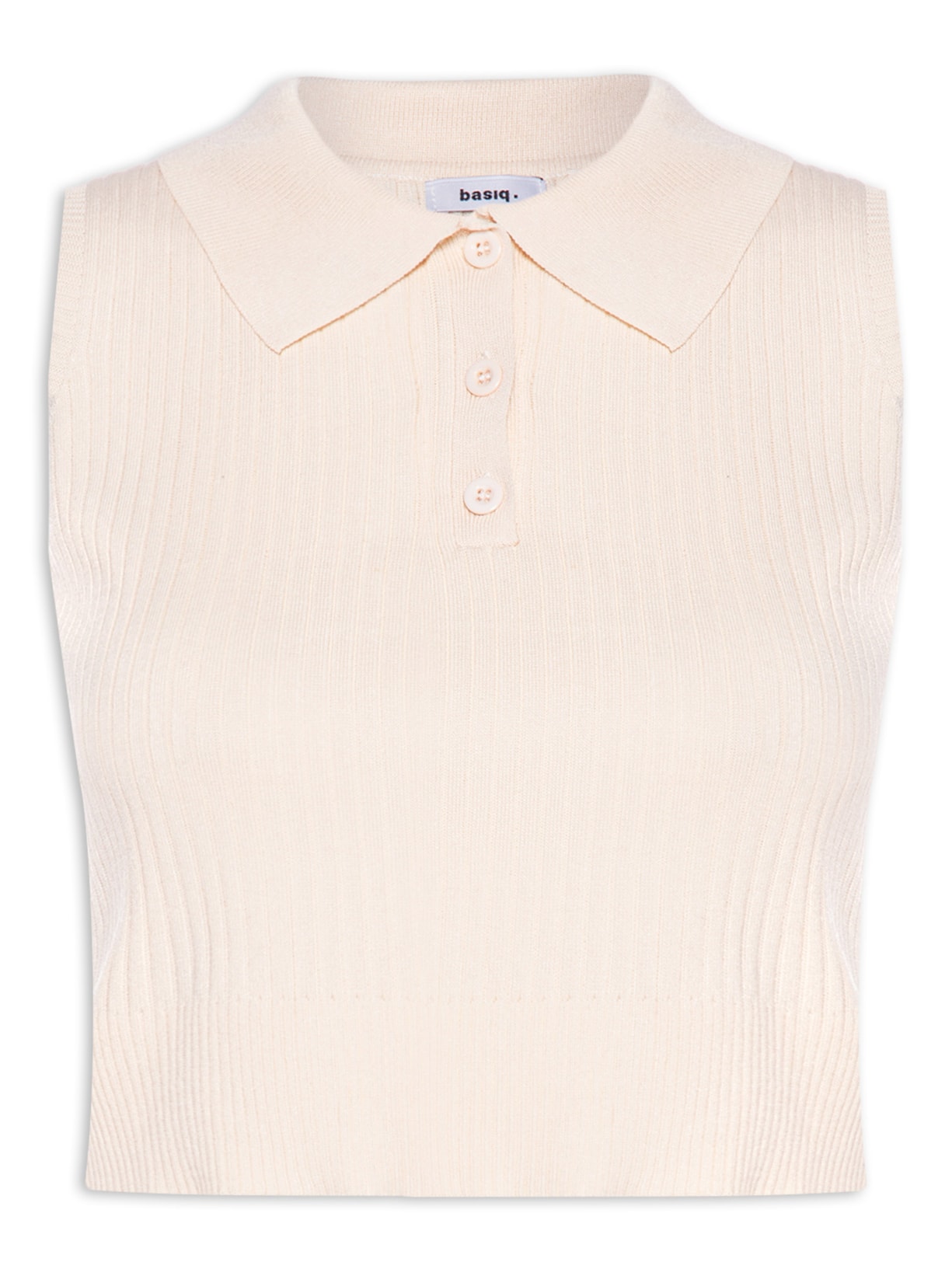 Blusa Feminina Tricot Gola Esporte - Bege