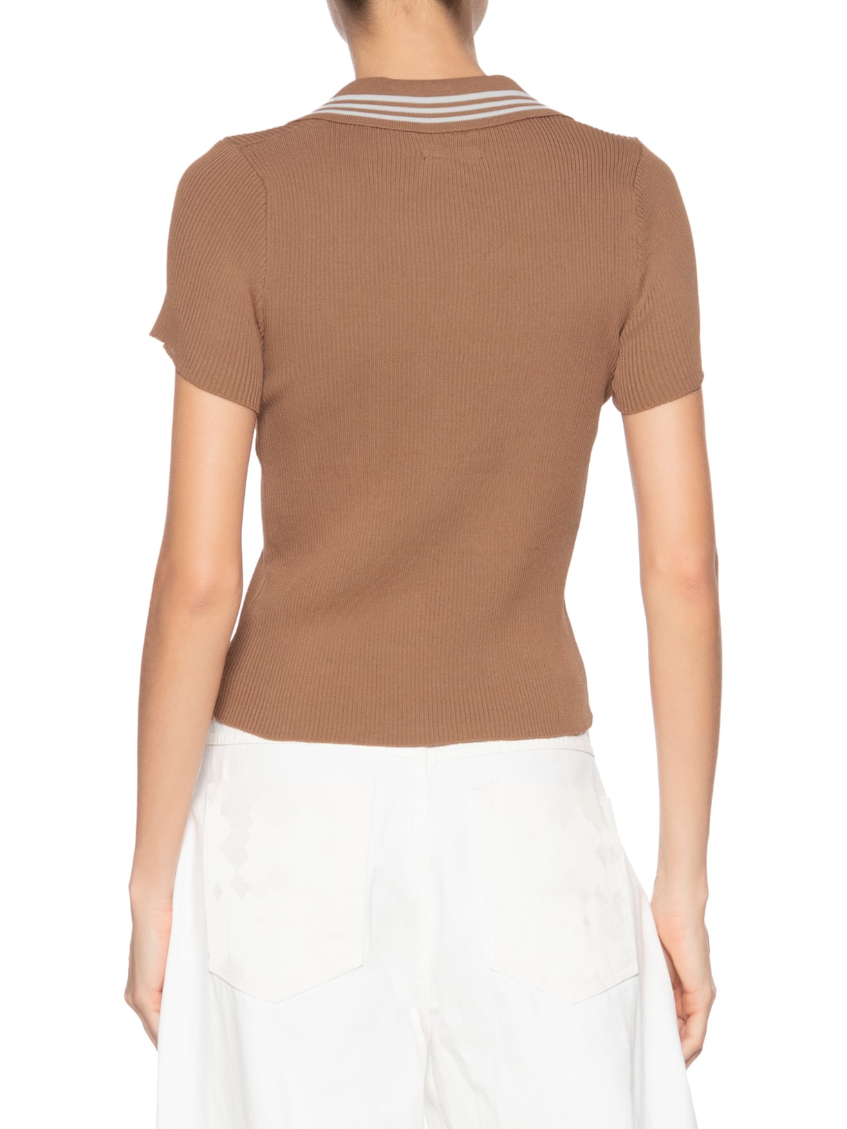 Blusa Feminina Tricot Gola Esporte Marrom Basiq