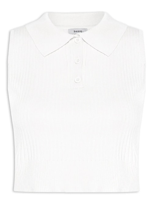 Blusa Feminina Tricot Gola Esporte - Off White
