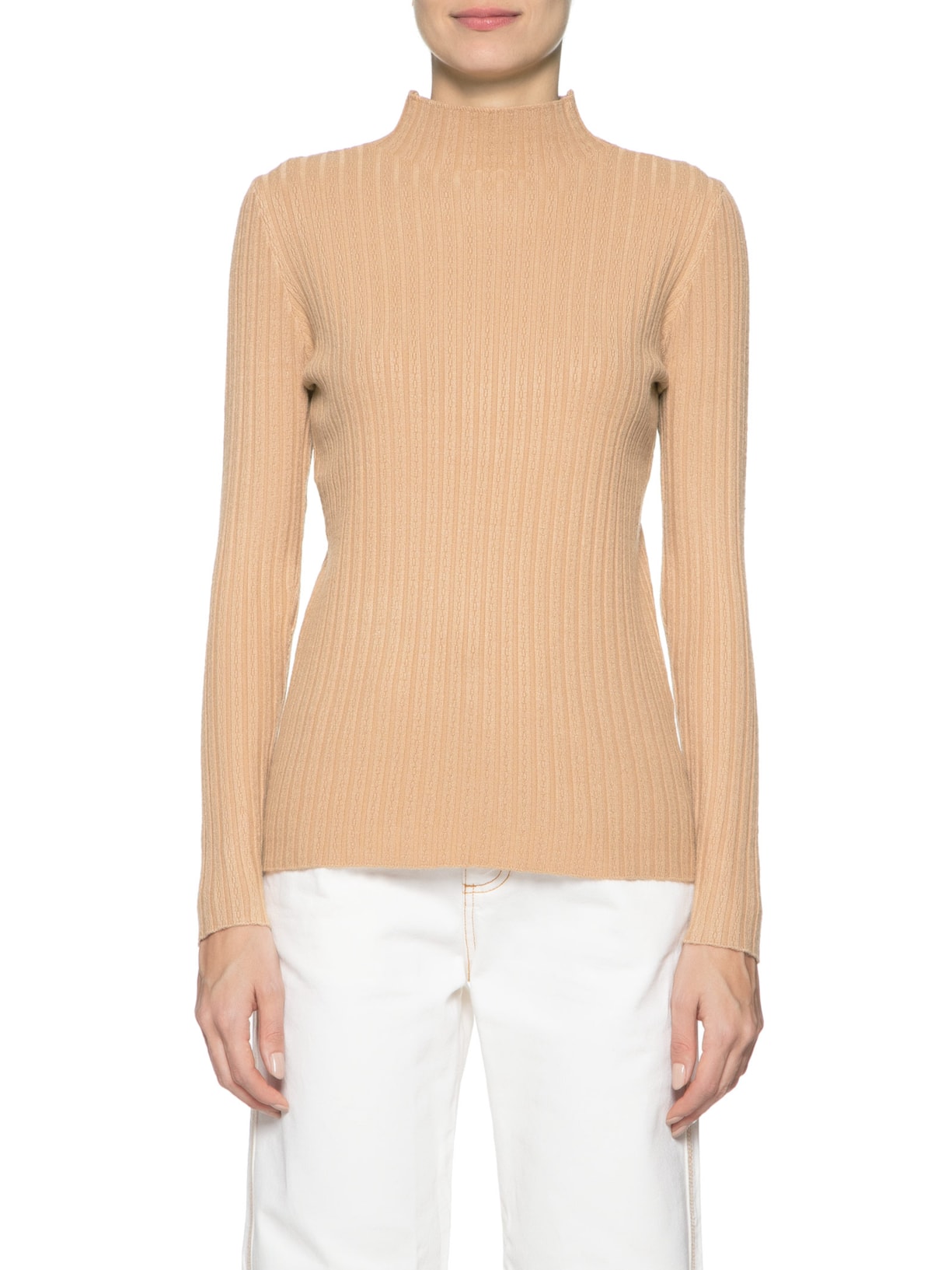 Blusa Feminina Tricot Gola Média Texturizada Marrom  Basiq