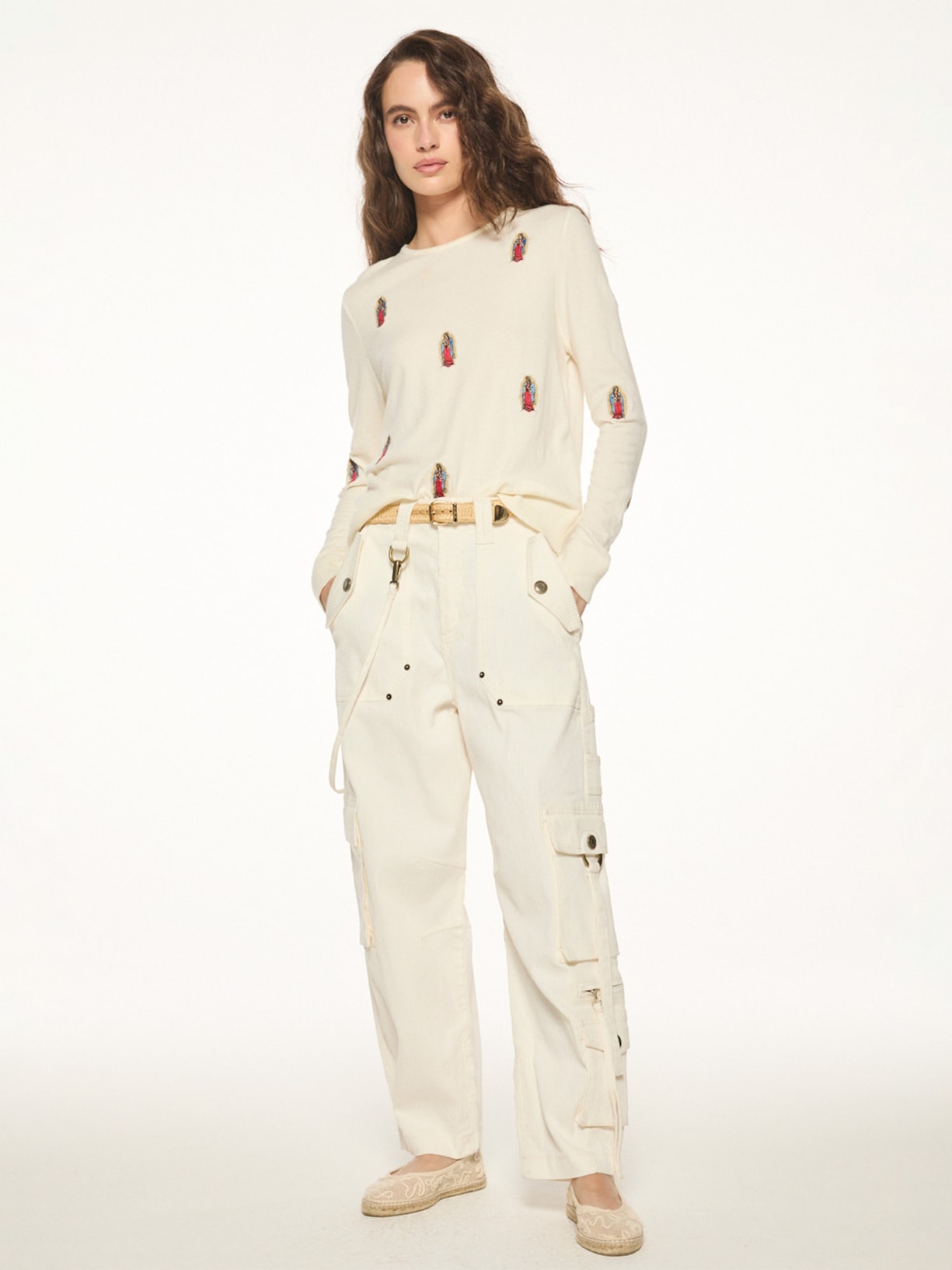Blusa Feminina Tricot Guadalupe V27 Off White Mixed