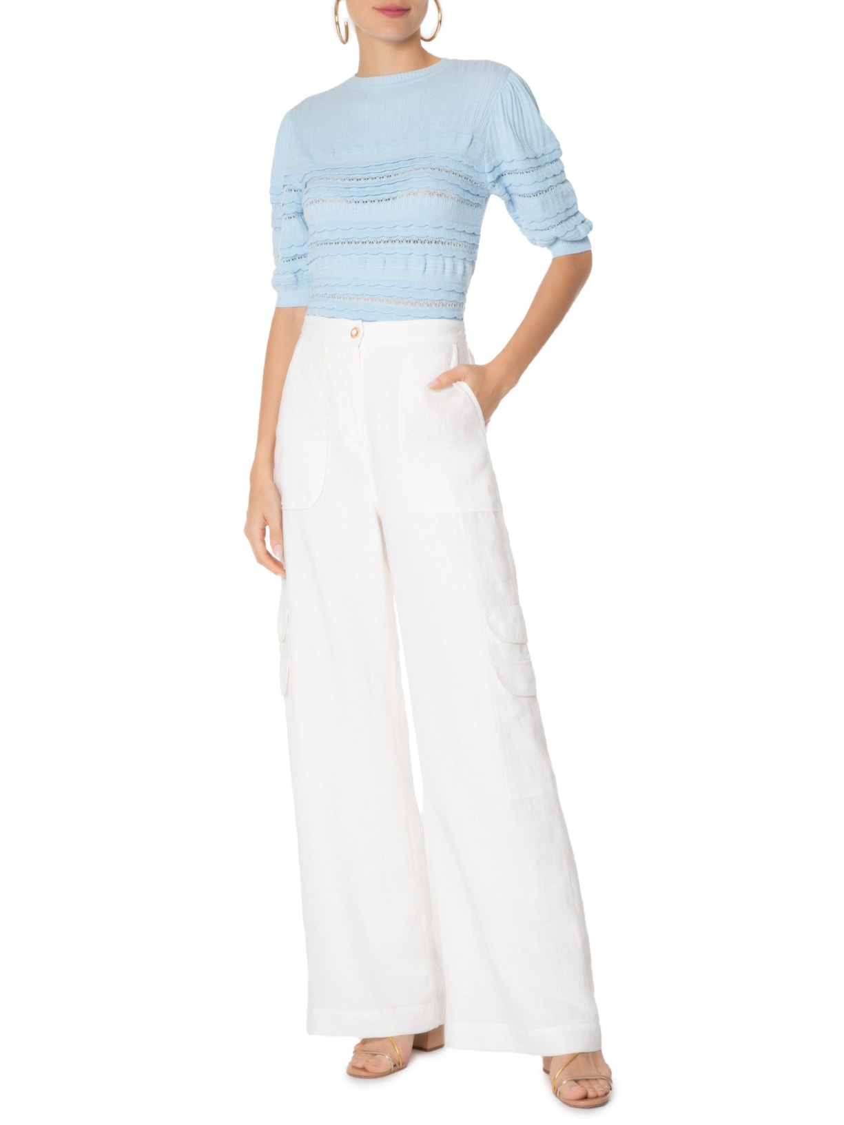 Blusa Feminina Tricot Kiki Azul Iorane