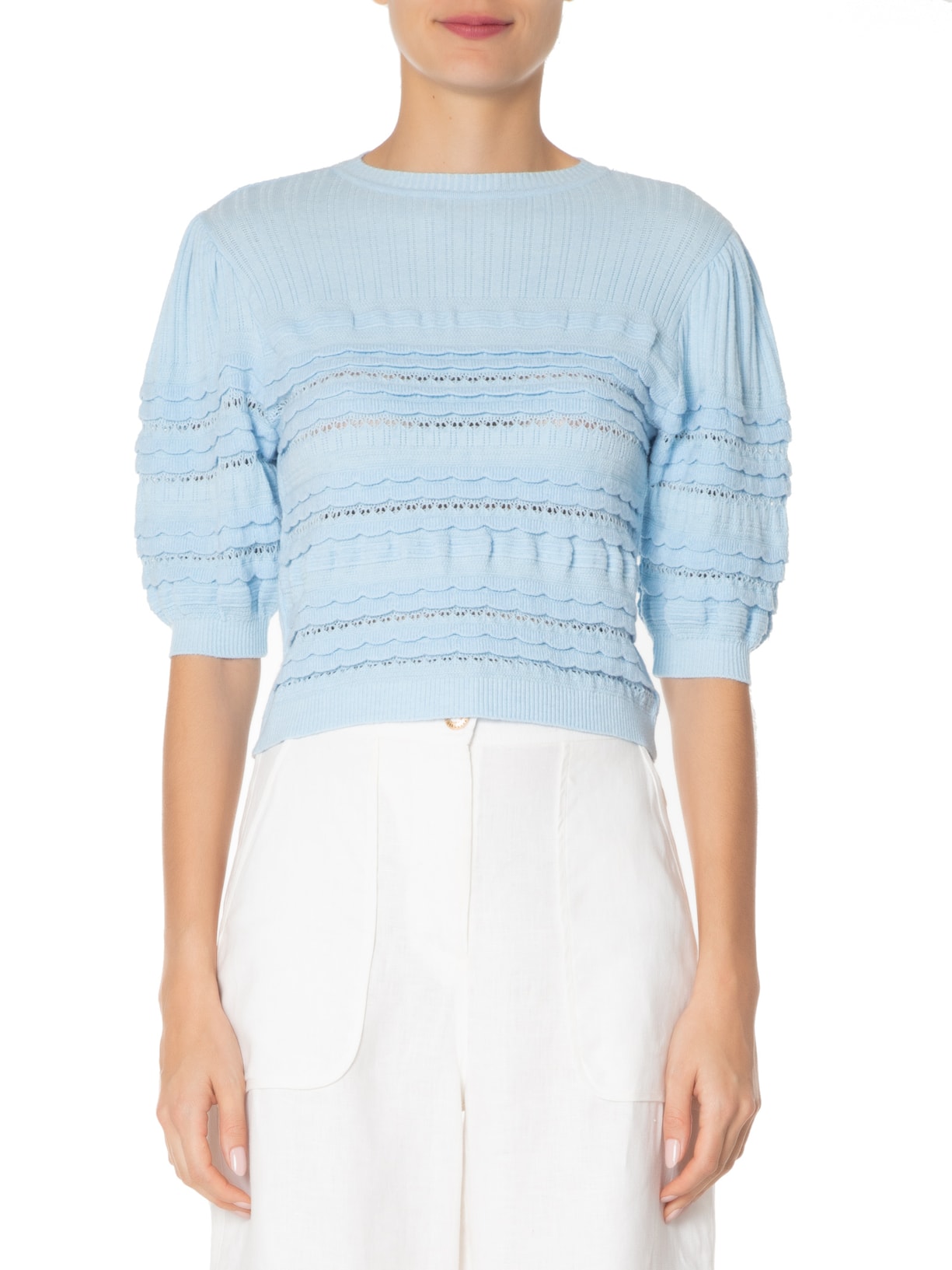 Blusa Feminina Tricot Kiki Azul Iorane