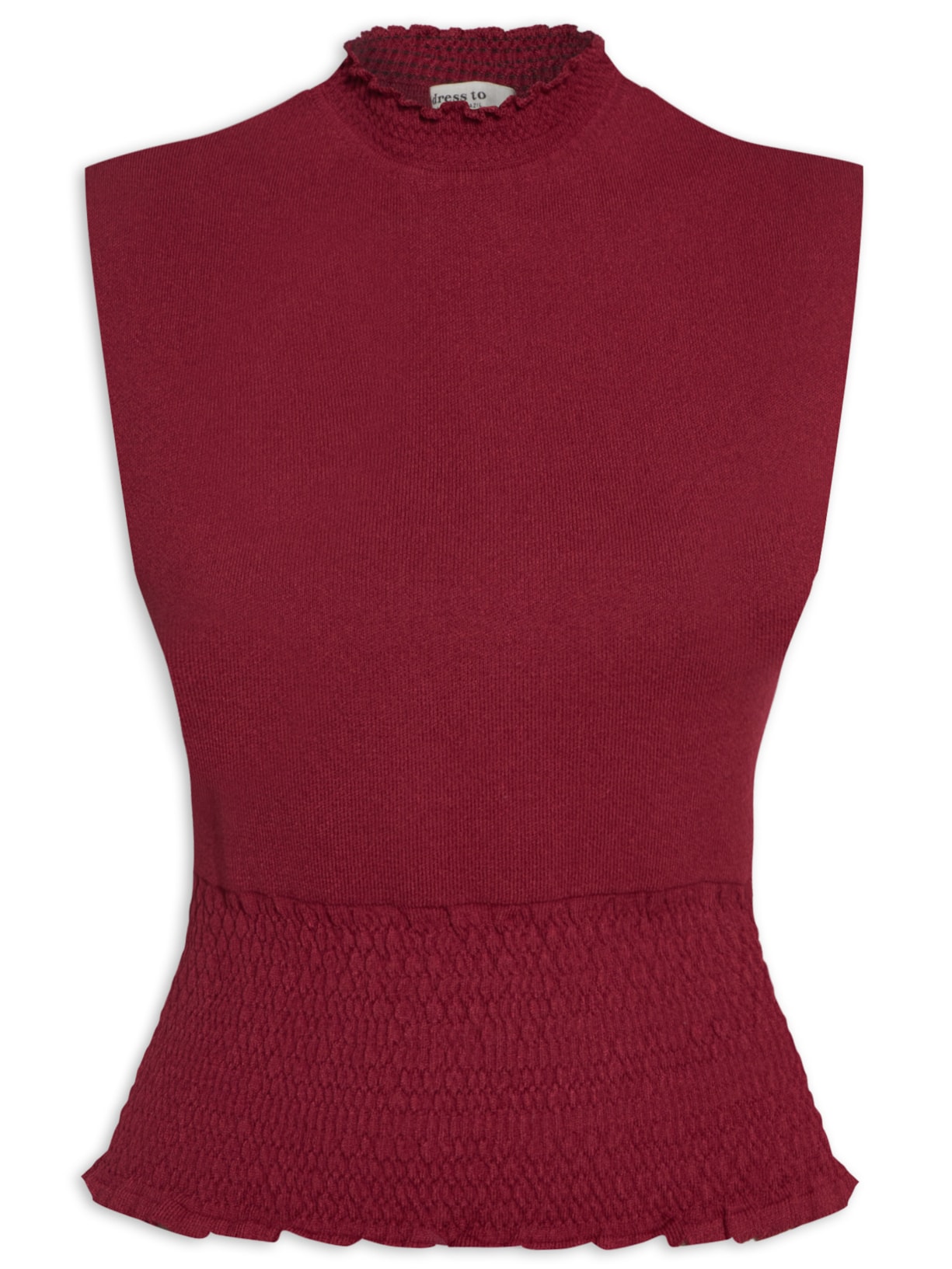 Blusa Feminina Tricot Lastex - Vermelho