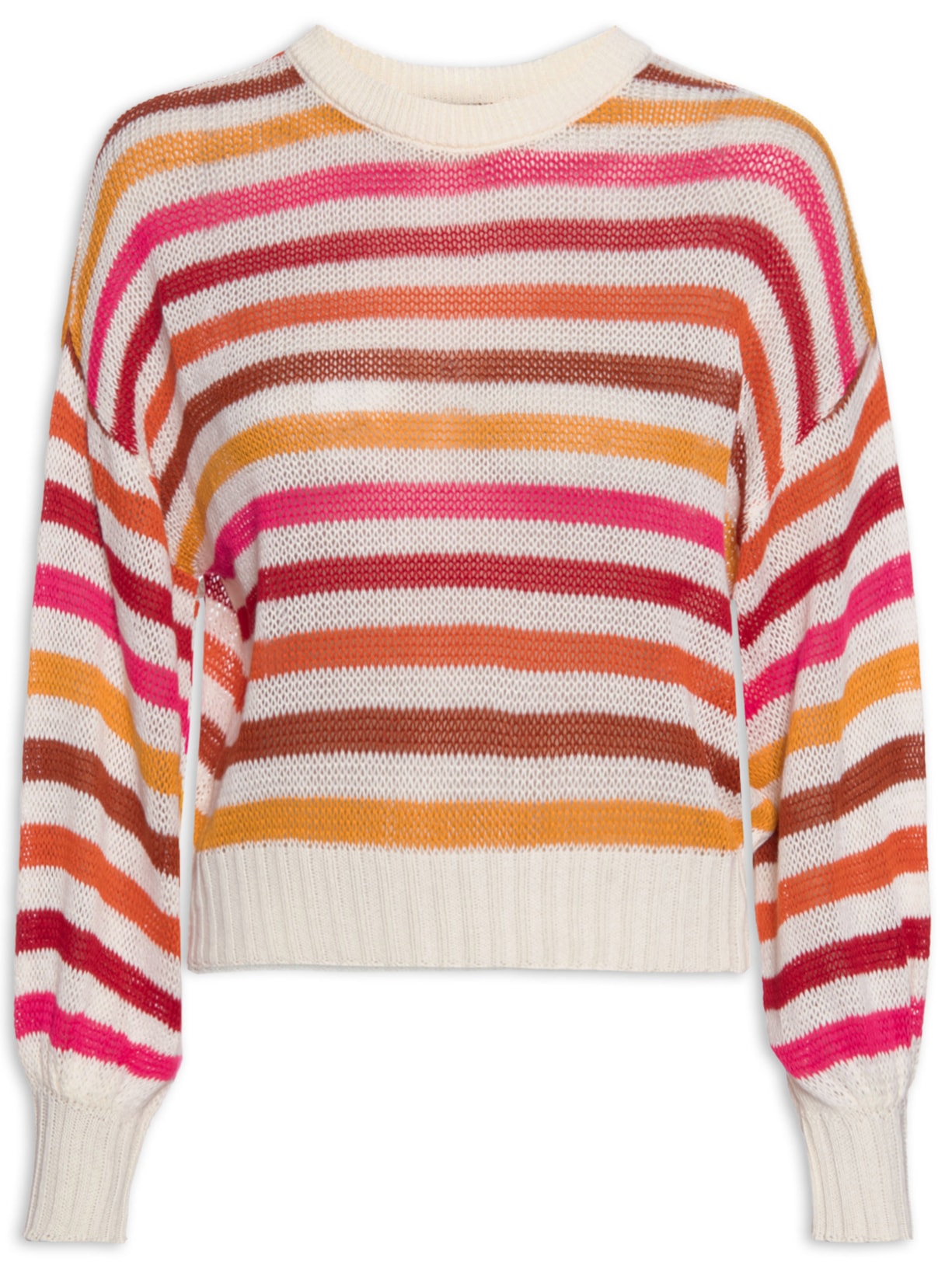 Blusa Feminina Tricot Listra Tarde - Rosa