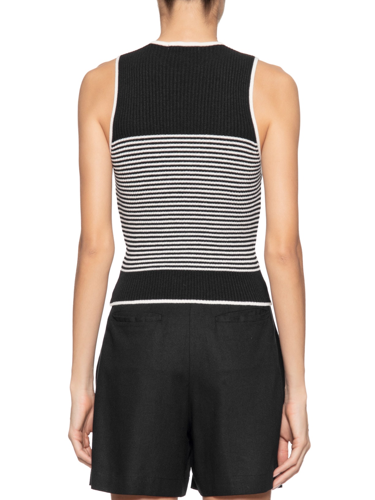 Blusa Feminina Tricot Listrada Preto Dress To