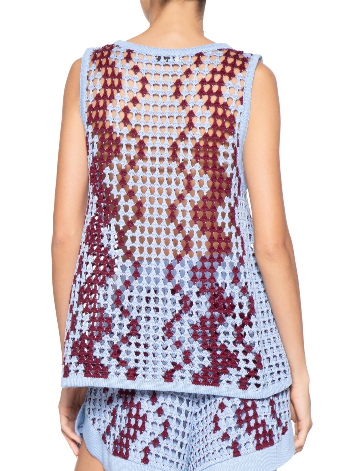 Blusa Feminina Tricot Listras Ondas Azul Dress To