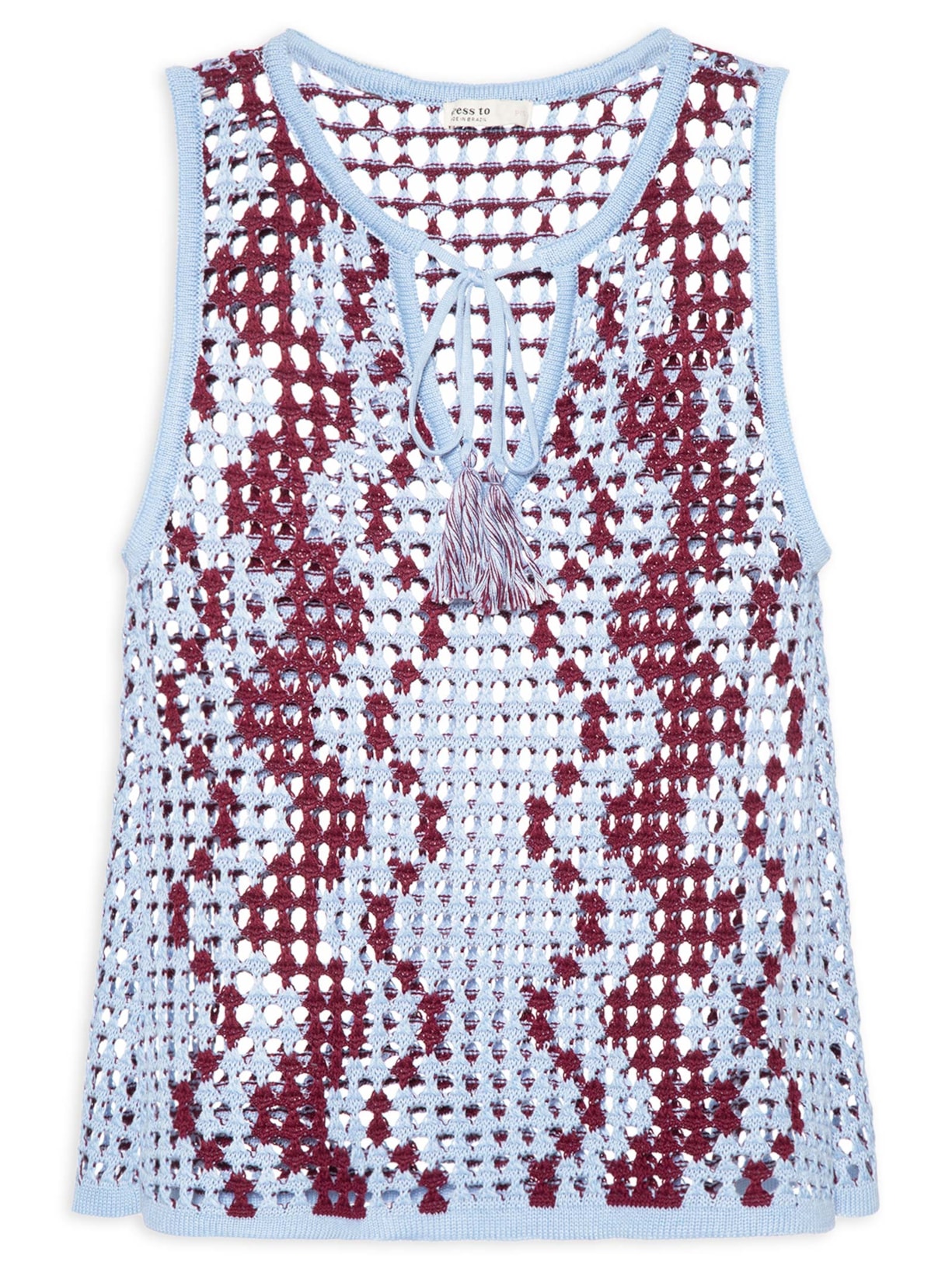 Blusa Feminina Tricot Listras Ondas Azul Dress To