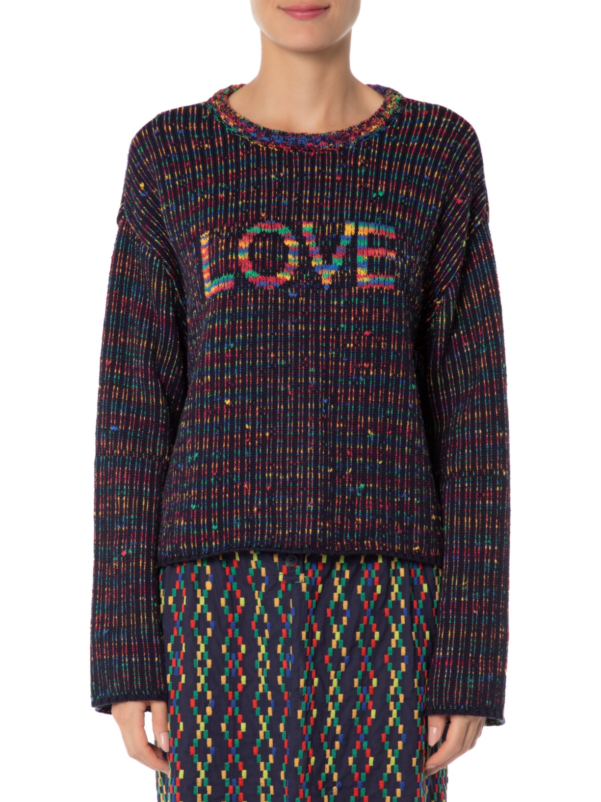 Blusa Feminina Tricot Love I23 Azul Mixed