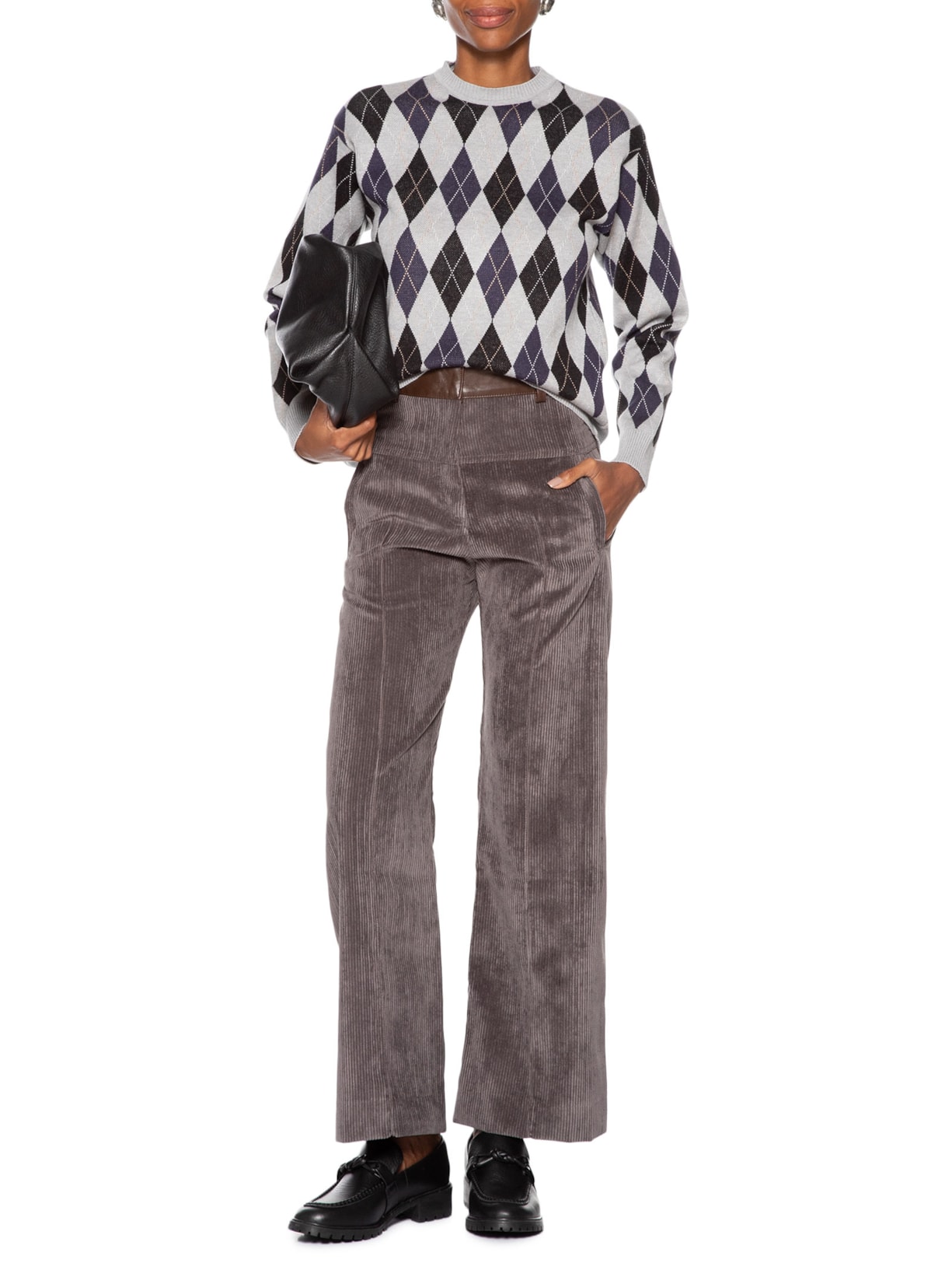 Blusa Feminina Tricot Lyge Cinza Andrea Bogosian