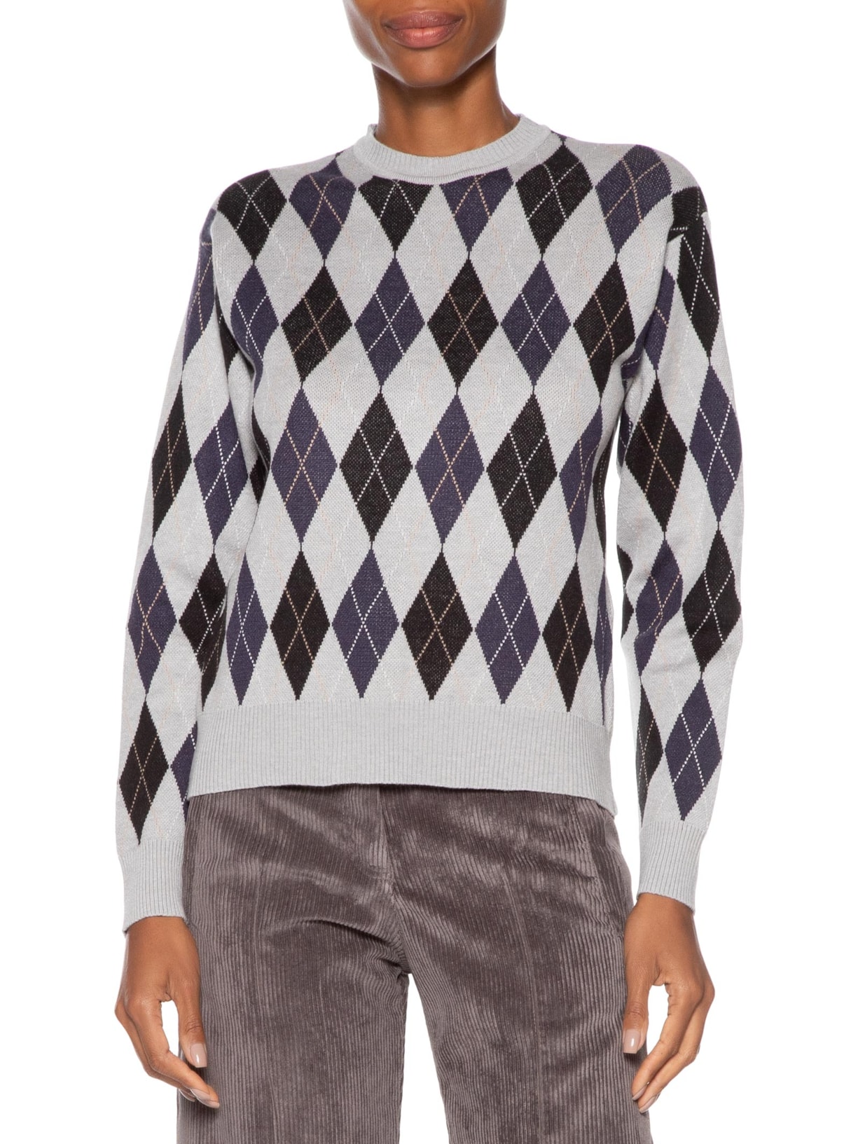 Blusa Feminina Tricot Lyge Cinza Andrea Bogosian