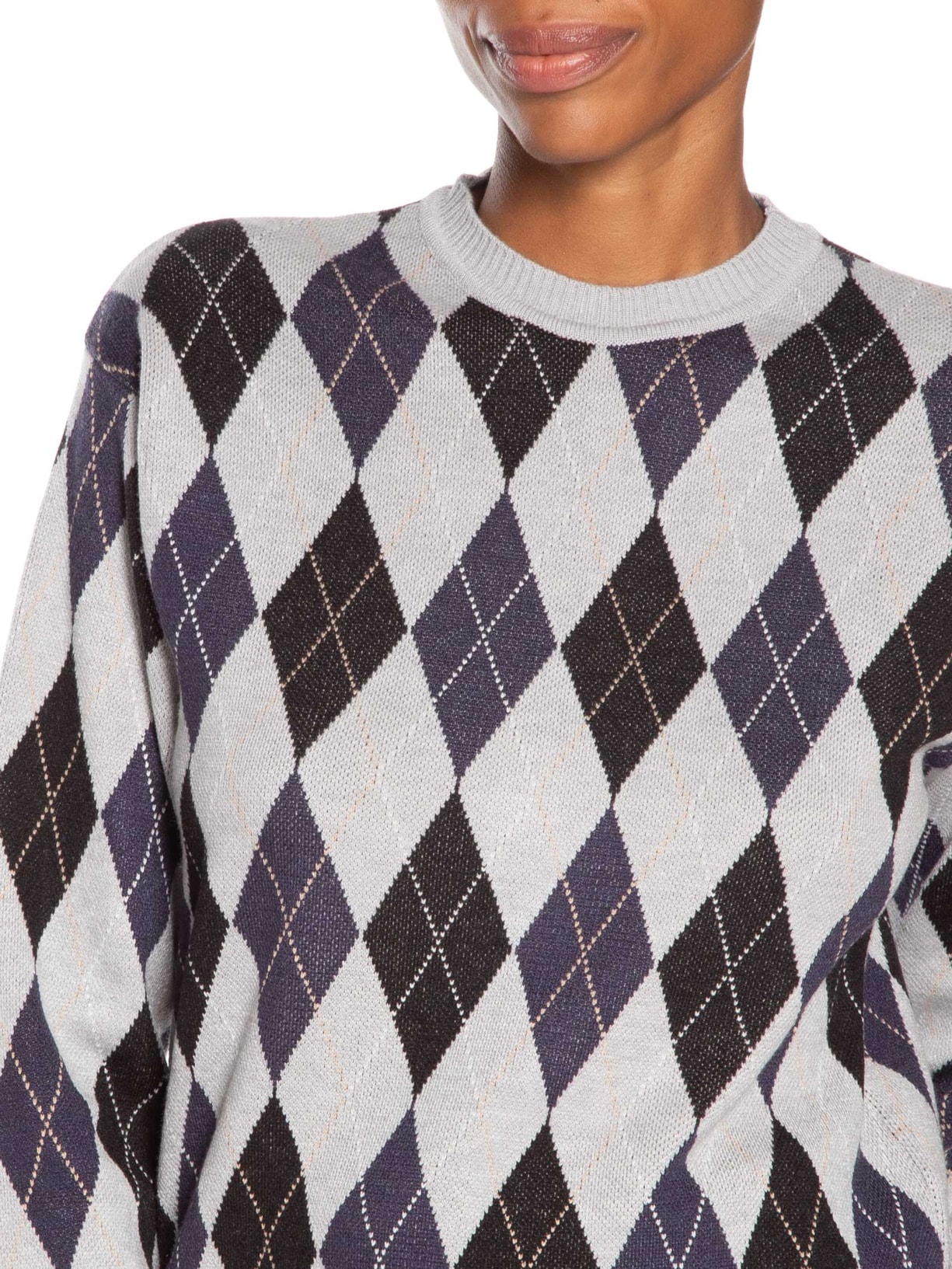 Blusa Feminina Tricot Lyge Cinza Andrea Bogosian